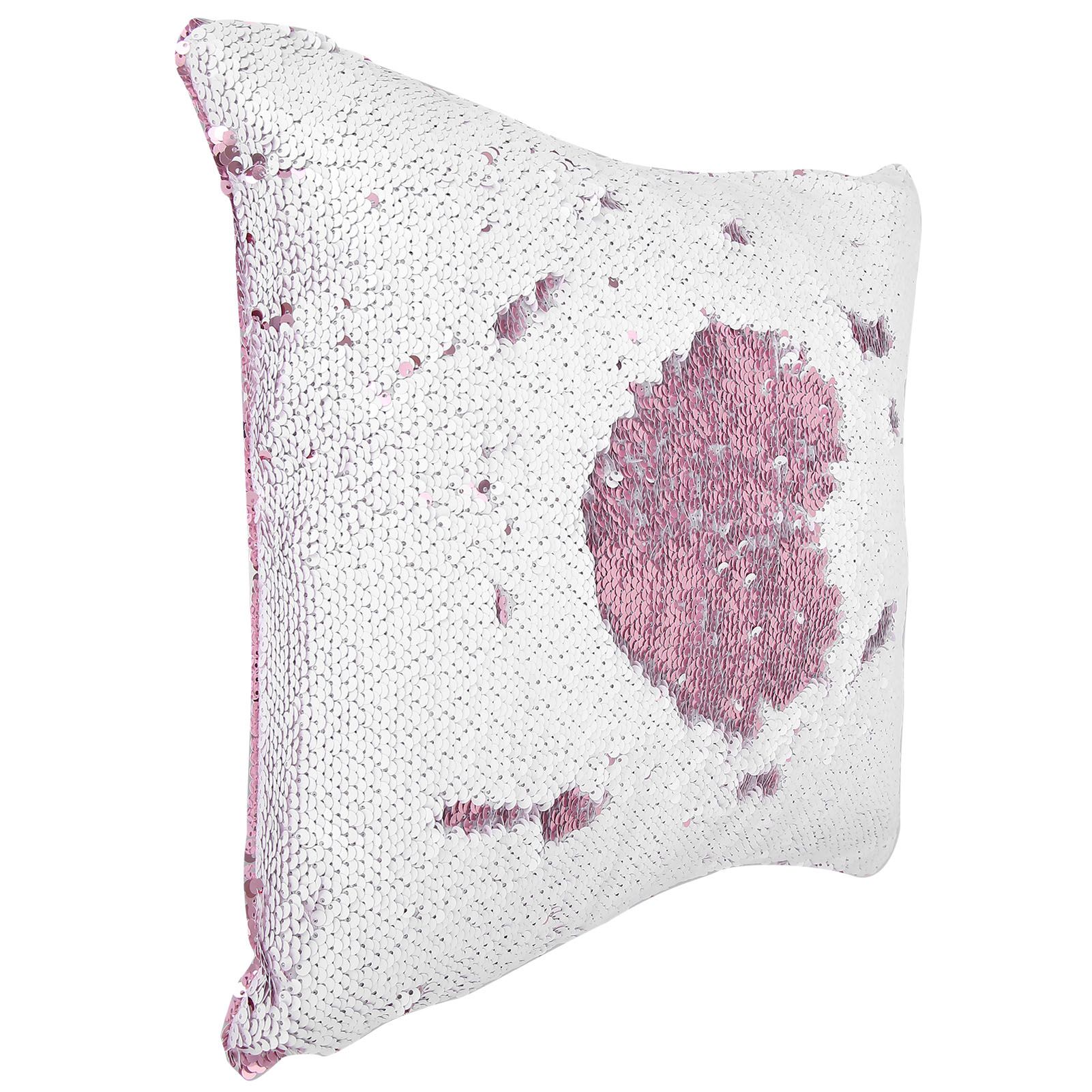Pillow Case Sequins Suede Fabric Cushion Covers with Zipper for Home Sofa Bed view 3