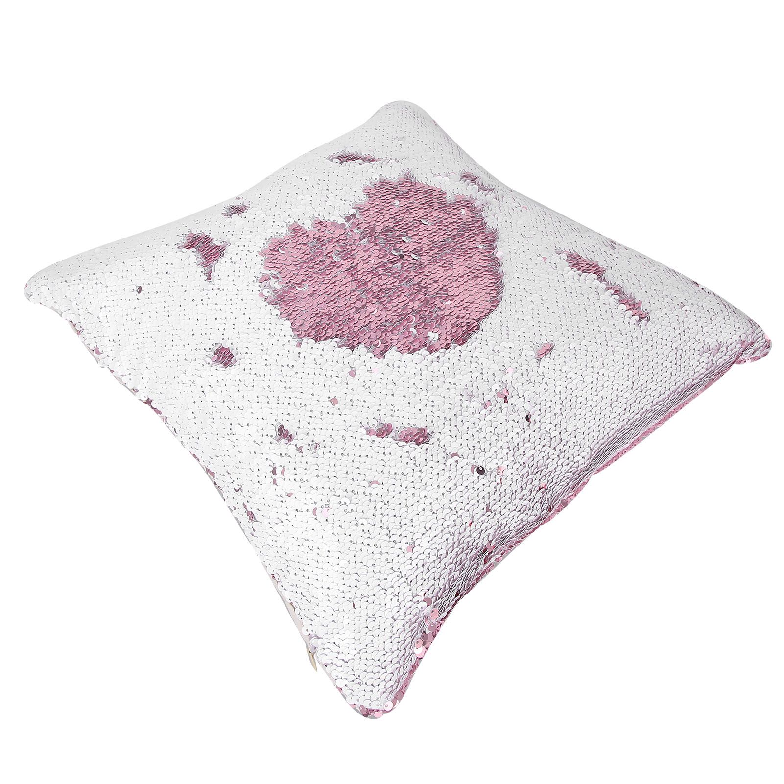 Pillow Case Sequins Suede Fabric Cushion Covers with Zipper for Home Sofa Bed view 8