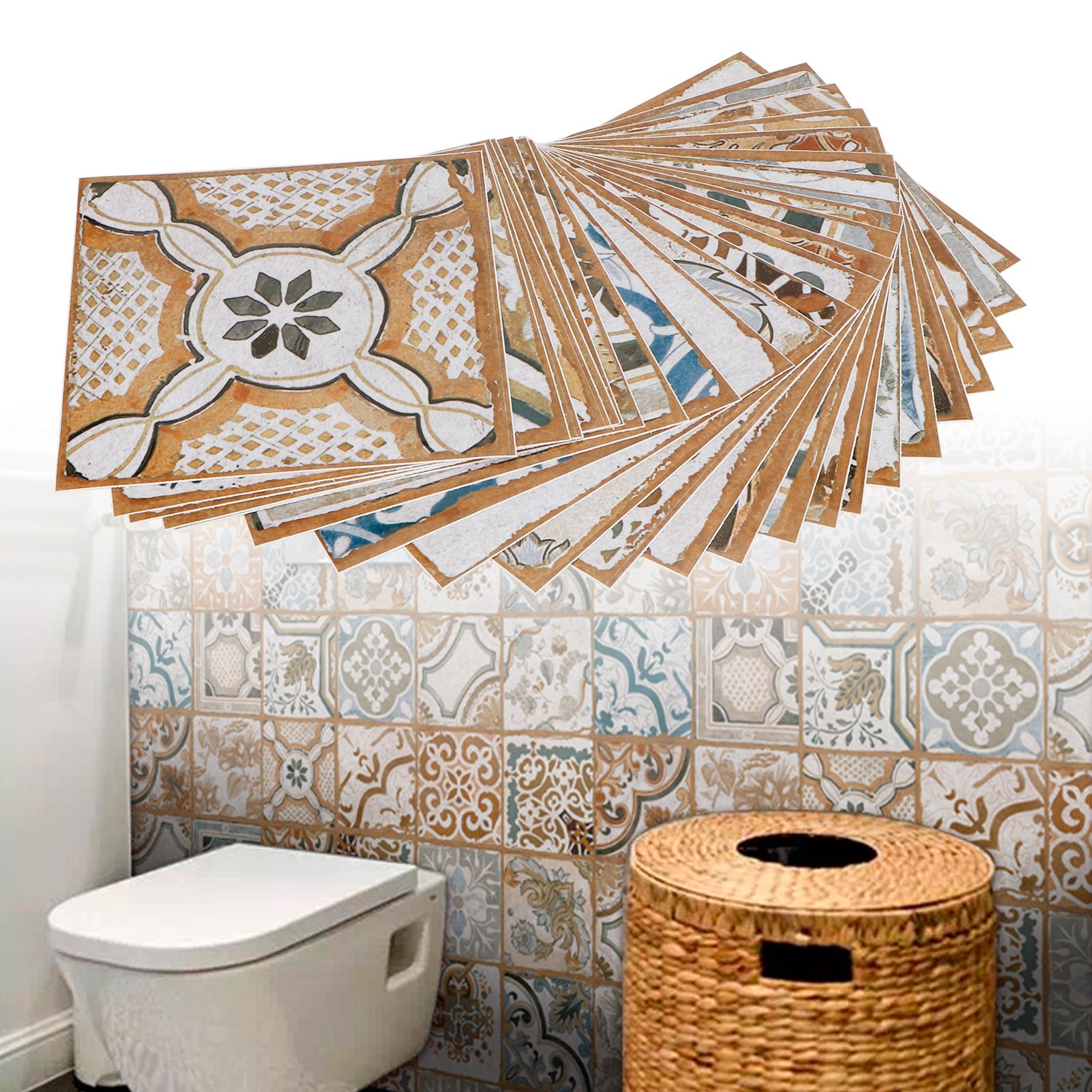 24Pcs Wall Sticker Home Decorative Self Adhesive Tile Sticker Decal DIY view 9