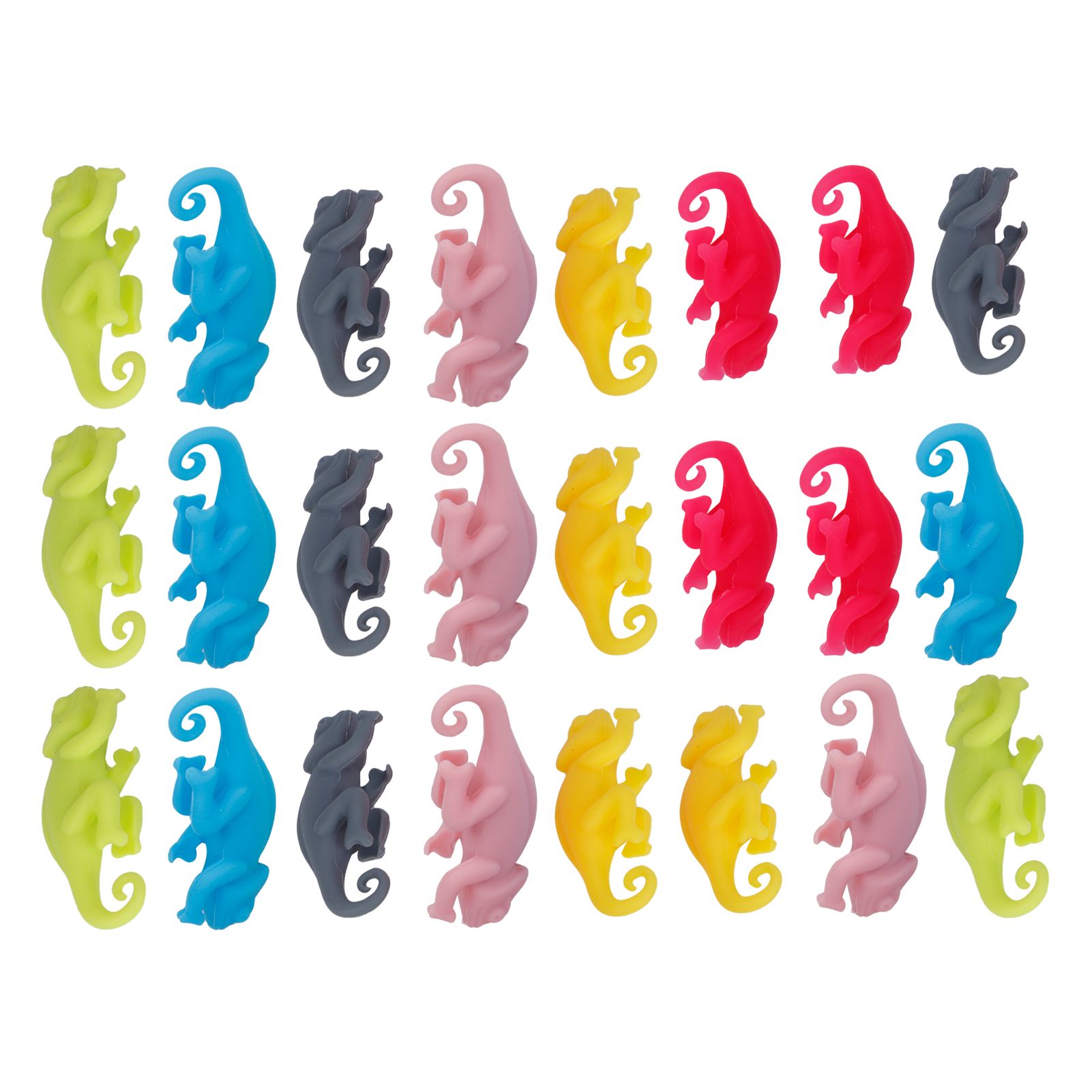 5Set Drink Markers Cute Animal Shaped Silicone Wine Glass Tag Identifier