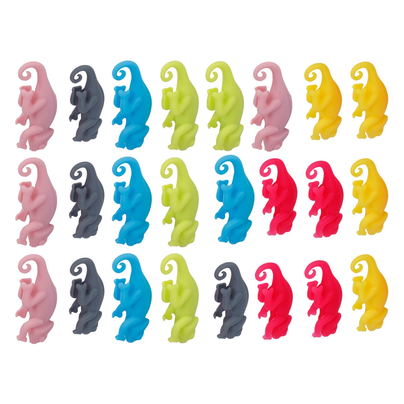 5Set Drink Markers Cute Animal Shaped Silicone Wine Glass Tag Identifier view 2