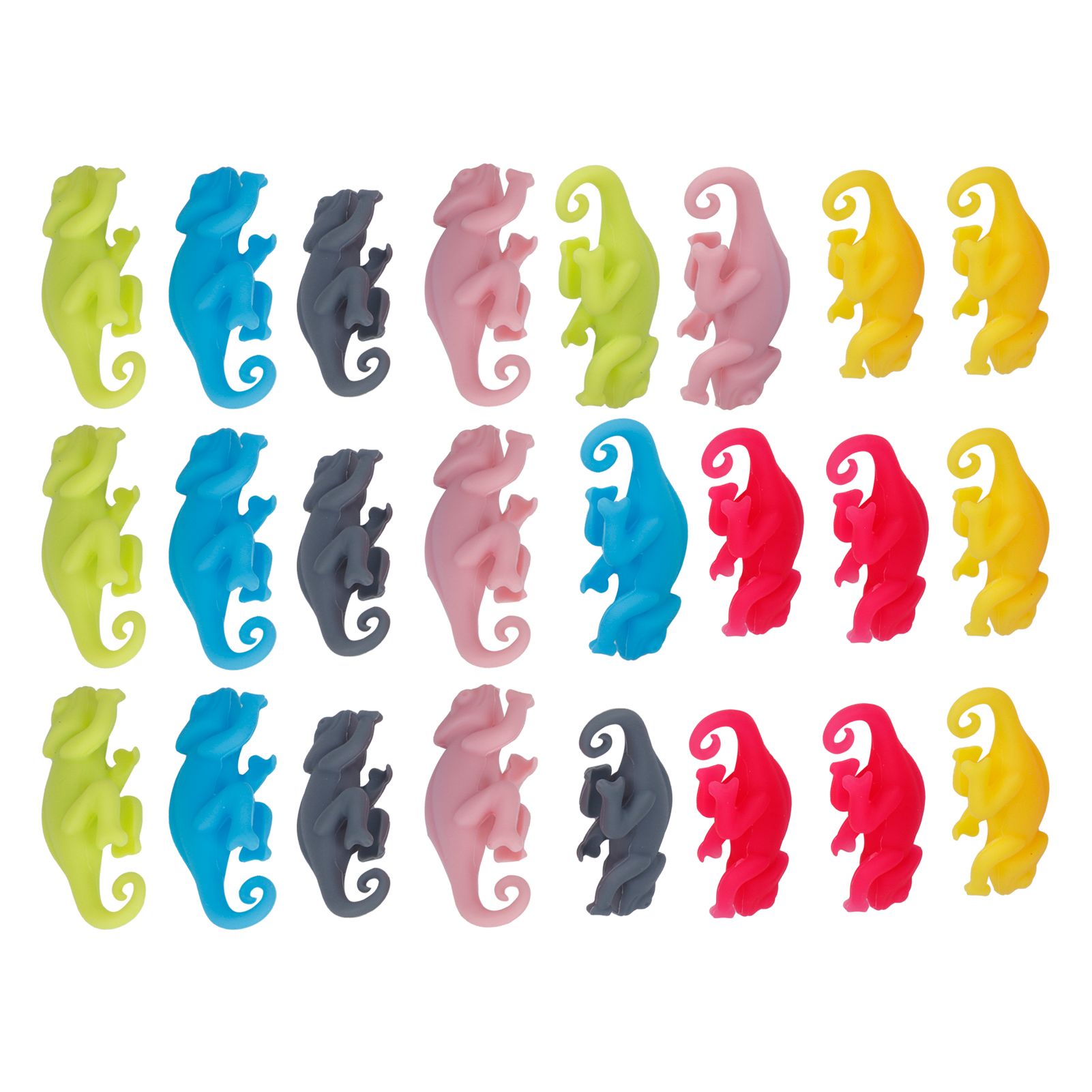 5Set Drink Markers Cute Animal Shaped Silicone Wine Glass Tag Identifier view 3