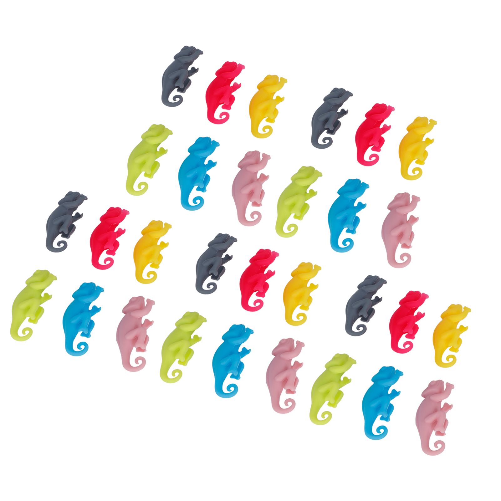 5Set Drink Markers Cute Animal Shaped Silicone Wine Glass Tag Identifier view 5