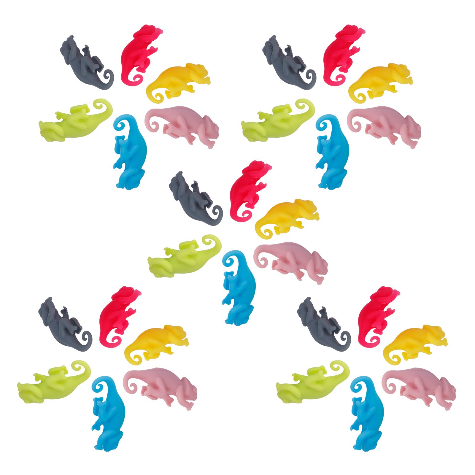5Set Drink Markers Cute Animal Shaped Silicone Wine Glass Tag Identifier view 7