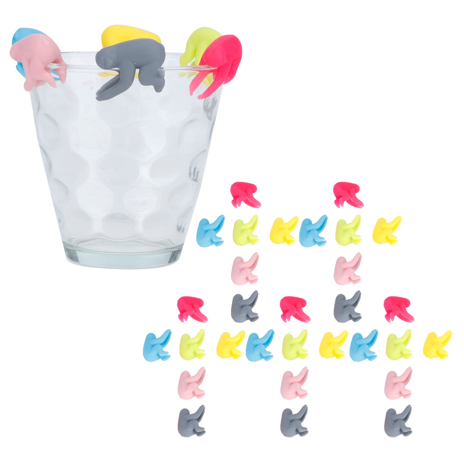 5Set Wine Cup Drink Marker Cute Silicone Wine Glass Tag Drinkware for Party view 9