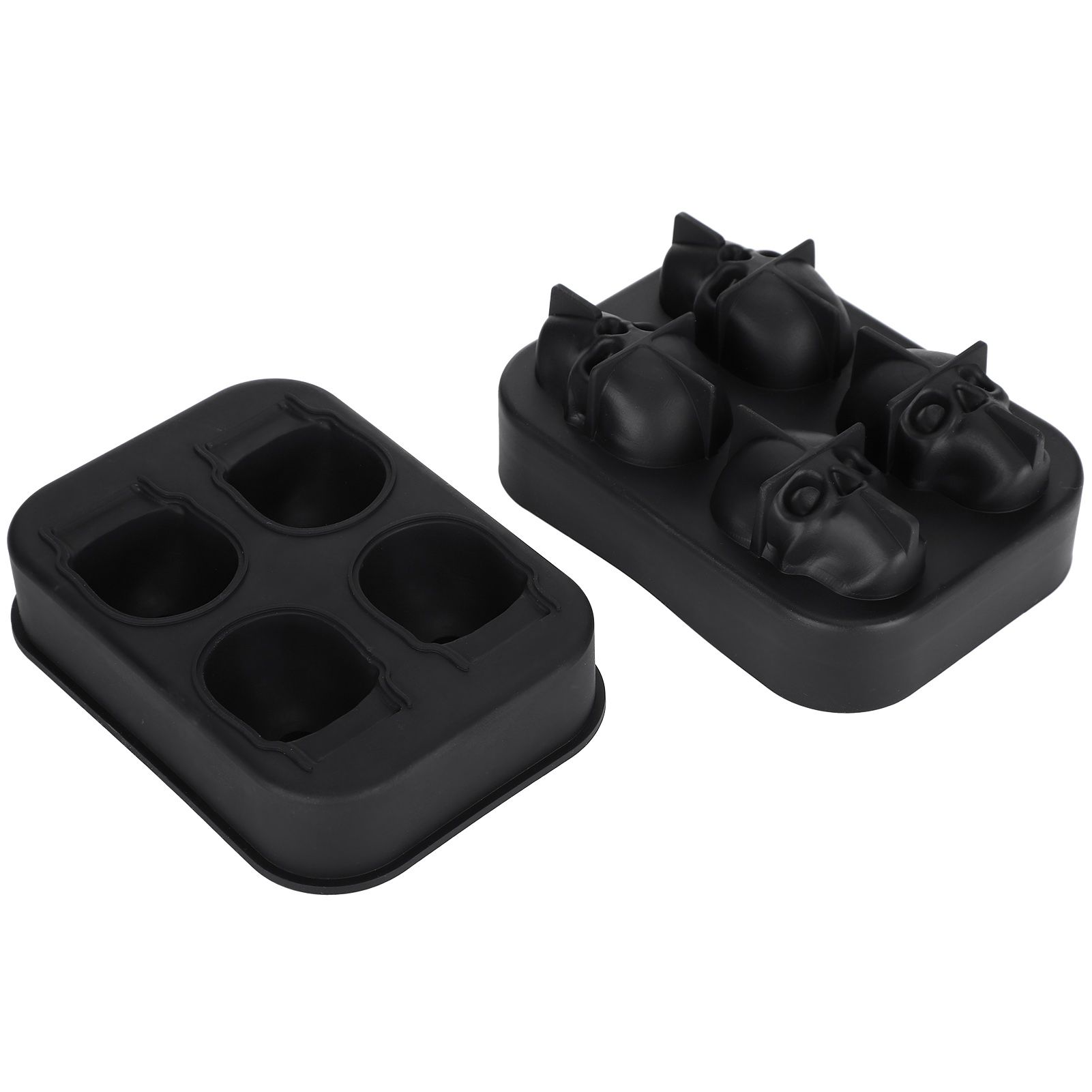2Pcs Ice Mold Skull Shape Silicone Ice Cubes Tray for Cake Candies Kitchen view 12