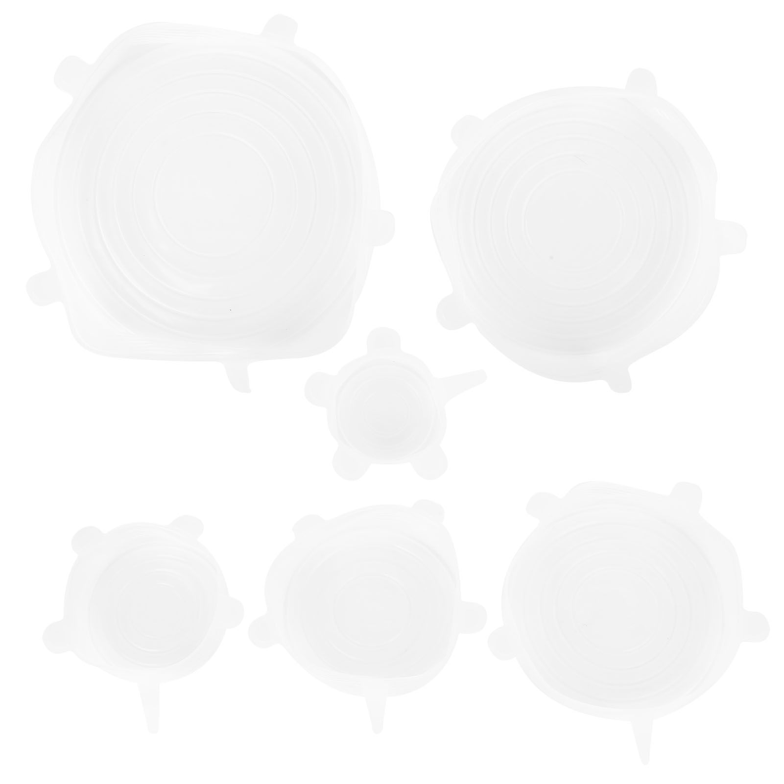 2 Sets White Silicone Stretch Lid Food Packaging Sealing Bowl Pot Reusable view 6