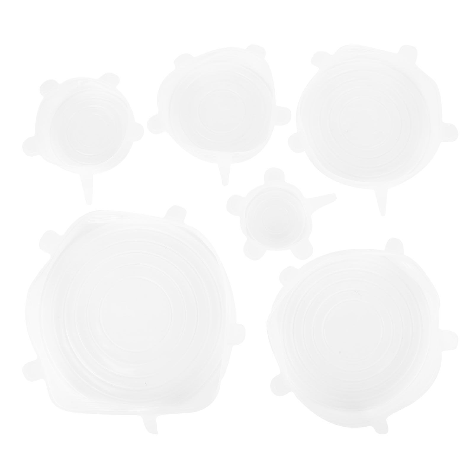 2 Sets White Silicone Stretch Lid Food Packaging Sealing Bowl Pot Reusable view 7