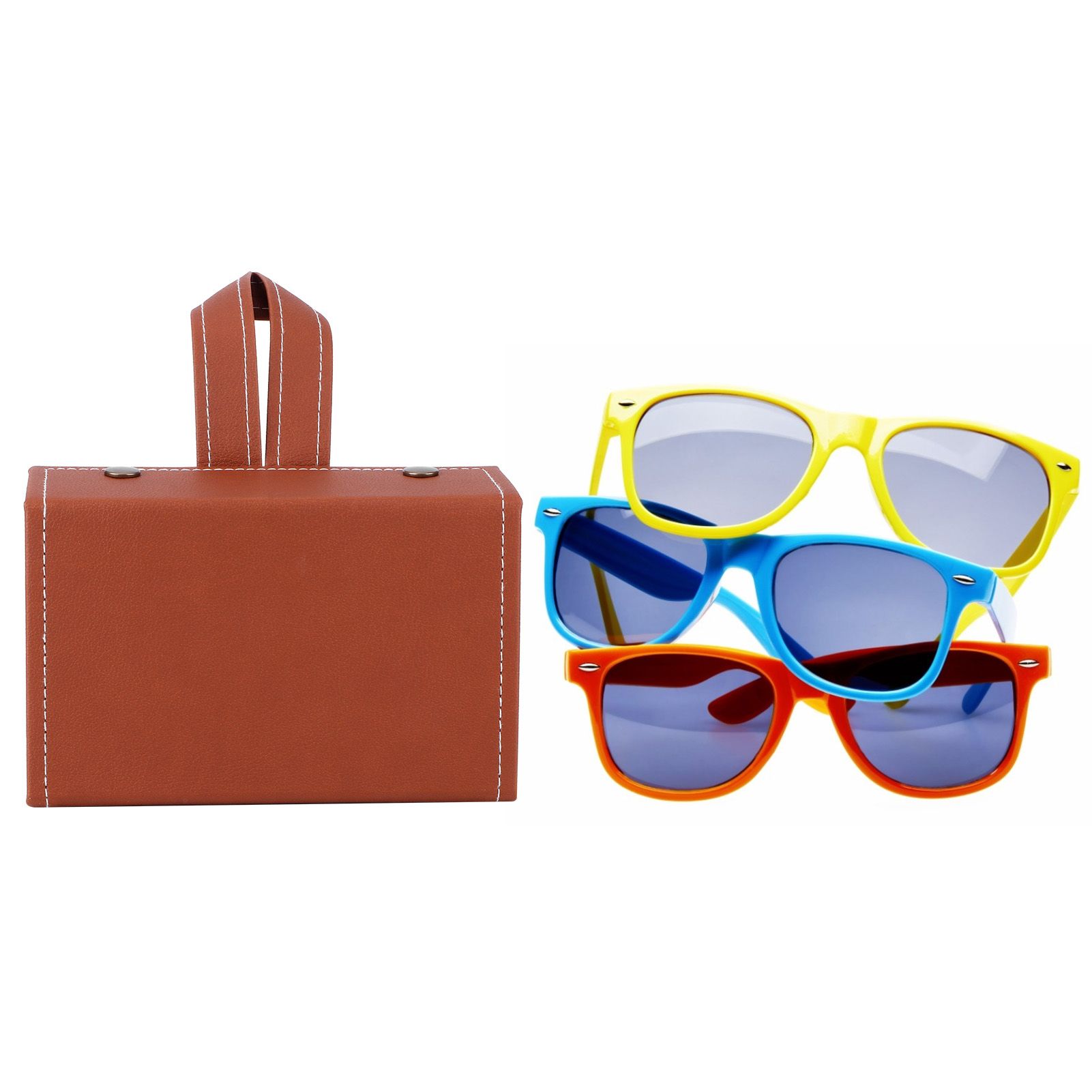 4‑Slot Travel Sunglasses Organizer Collector Eyeglasses Storage Case Box view 9