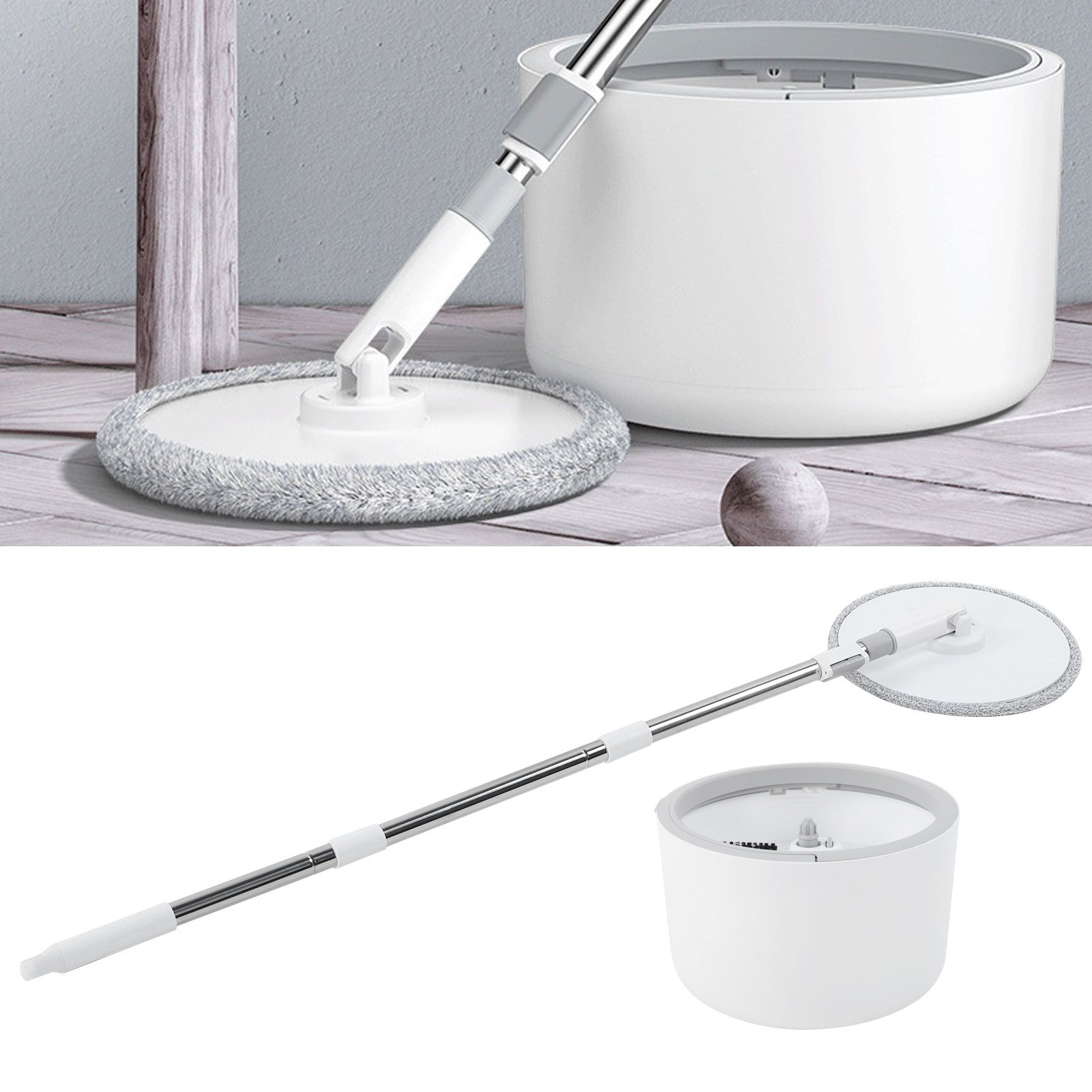 Universal Rotating Mop Free Hand Washing Mop with Bucket Household Floor view 9