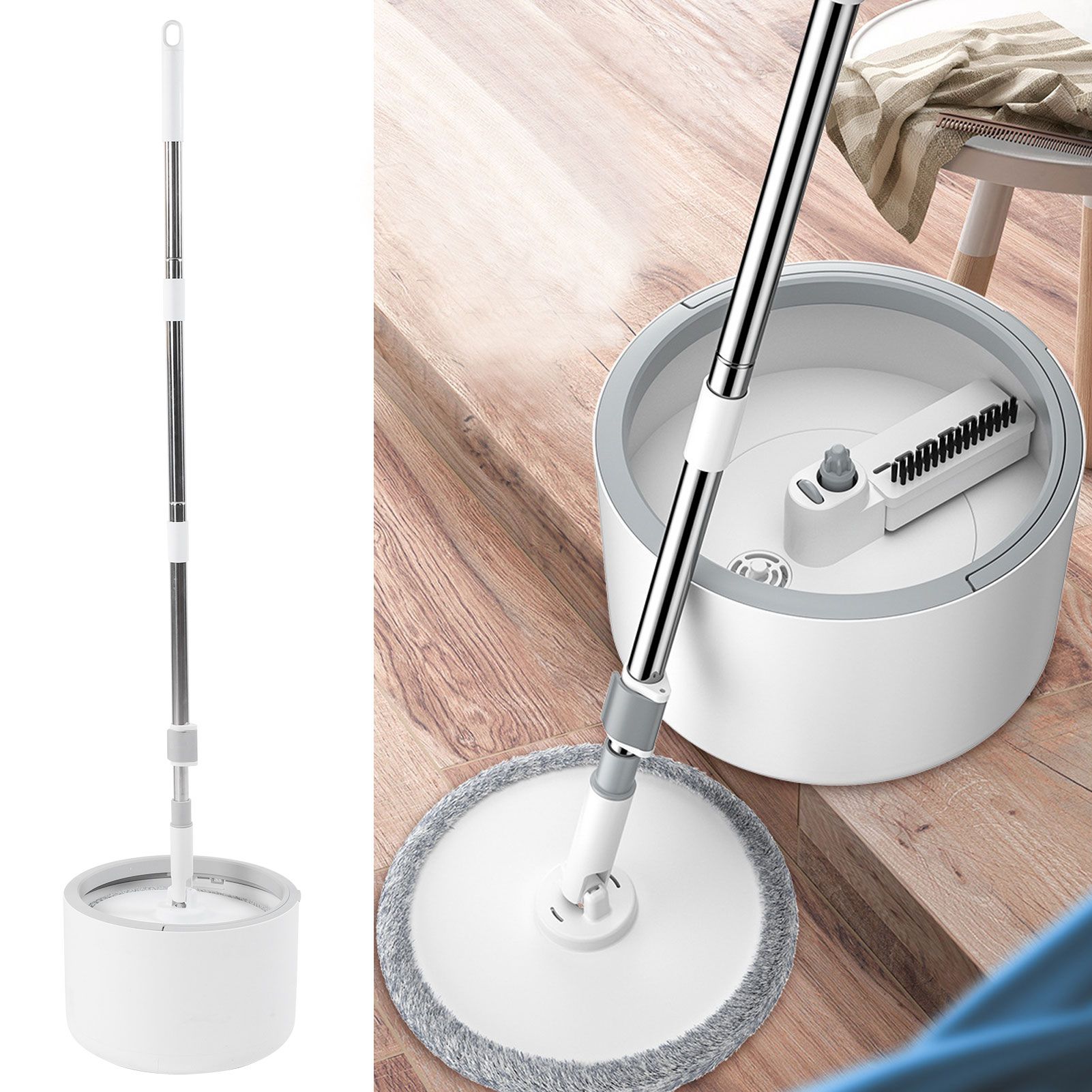 Universal Rotating Mop Free Hand Washing Mop with Bucket Household Floor view 10