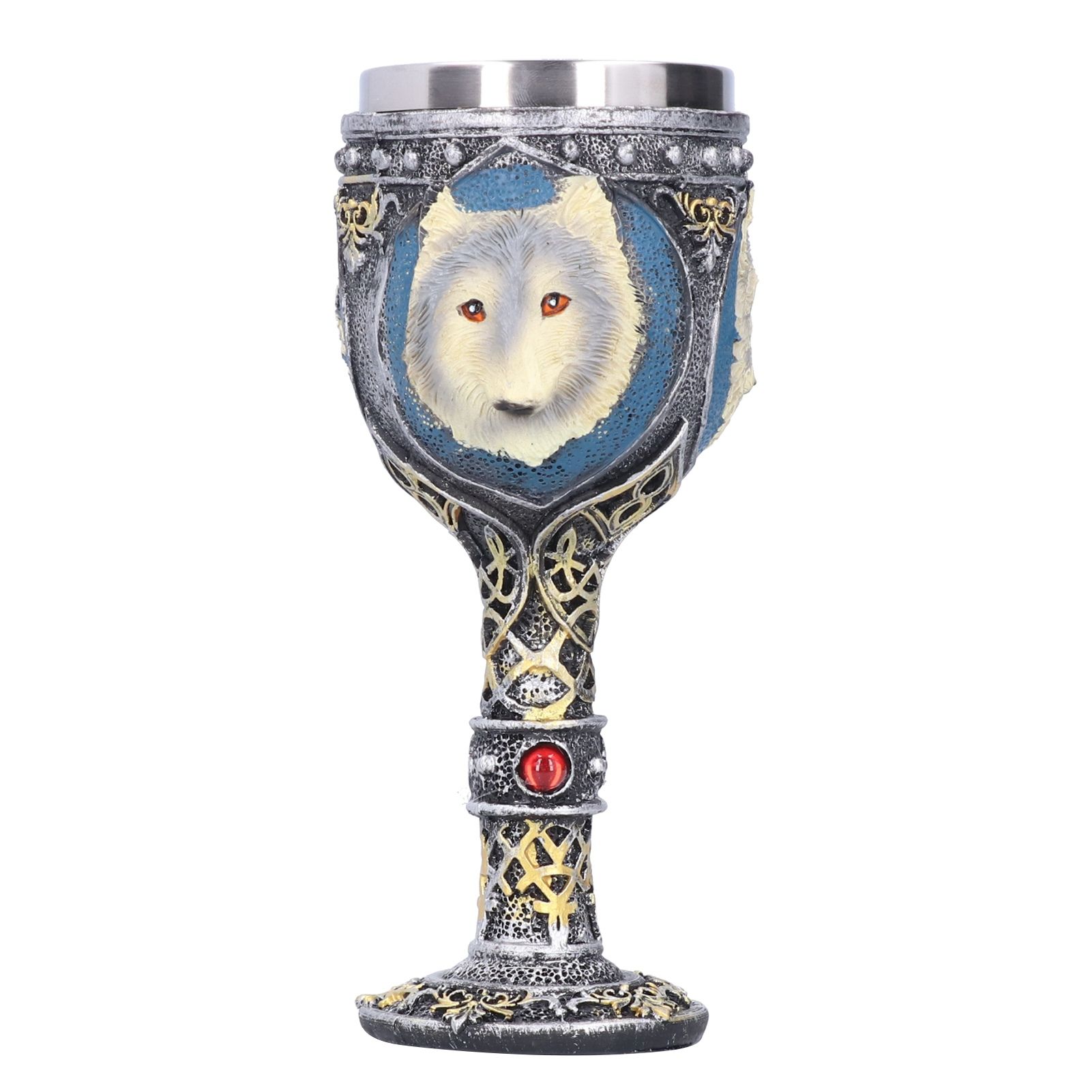 Wine Cup Vintage Champagne Goblet Cocktail Glass with Wolf Head Decor Bar view 2