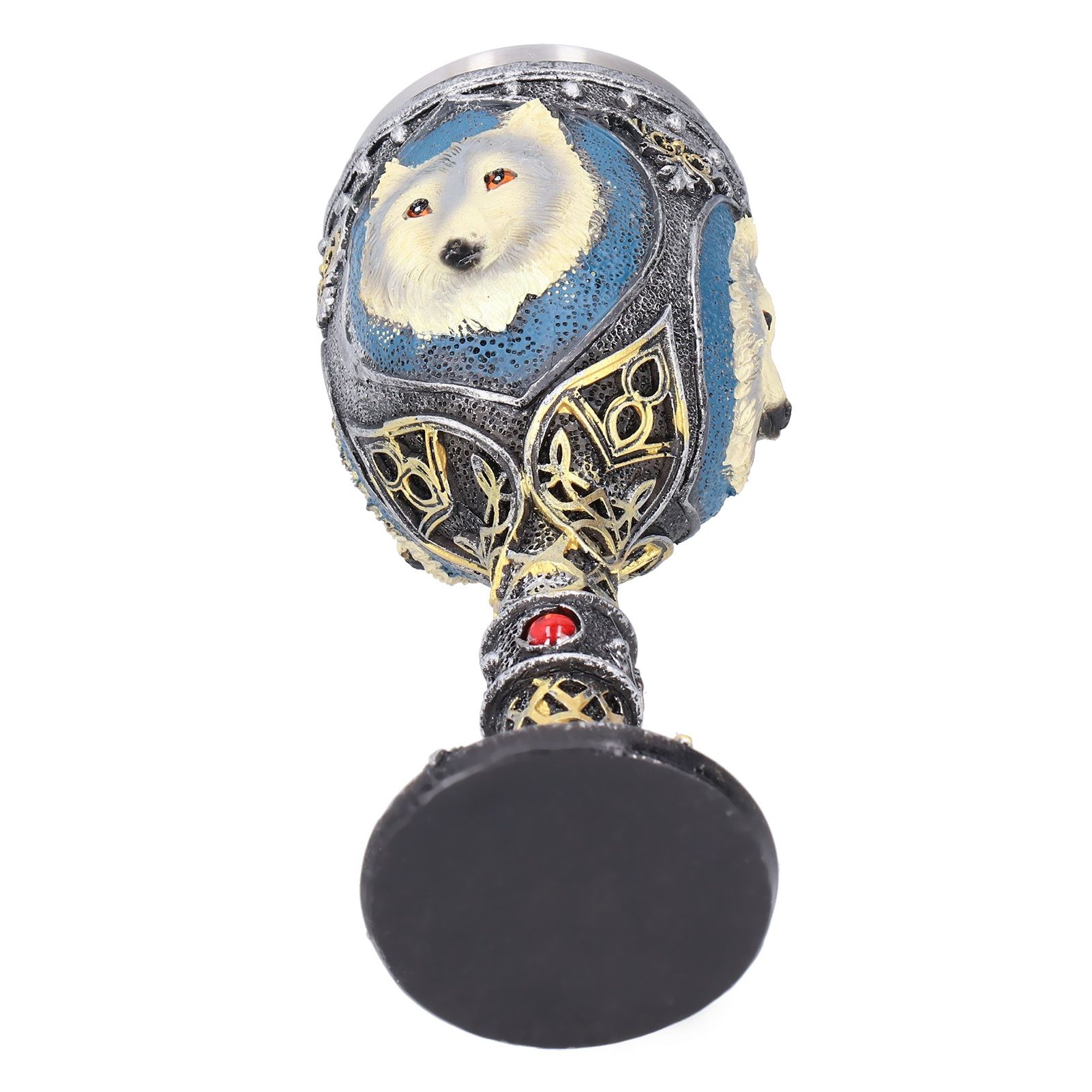Wine Cup Vintage Champagne Goblet Cocktail Glass with Wolf Head Decor Bar view 7