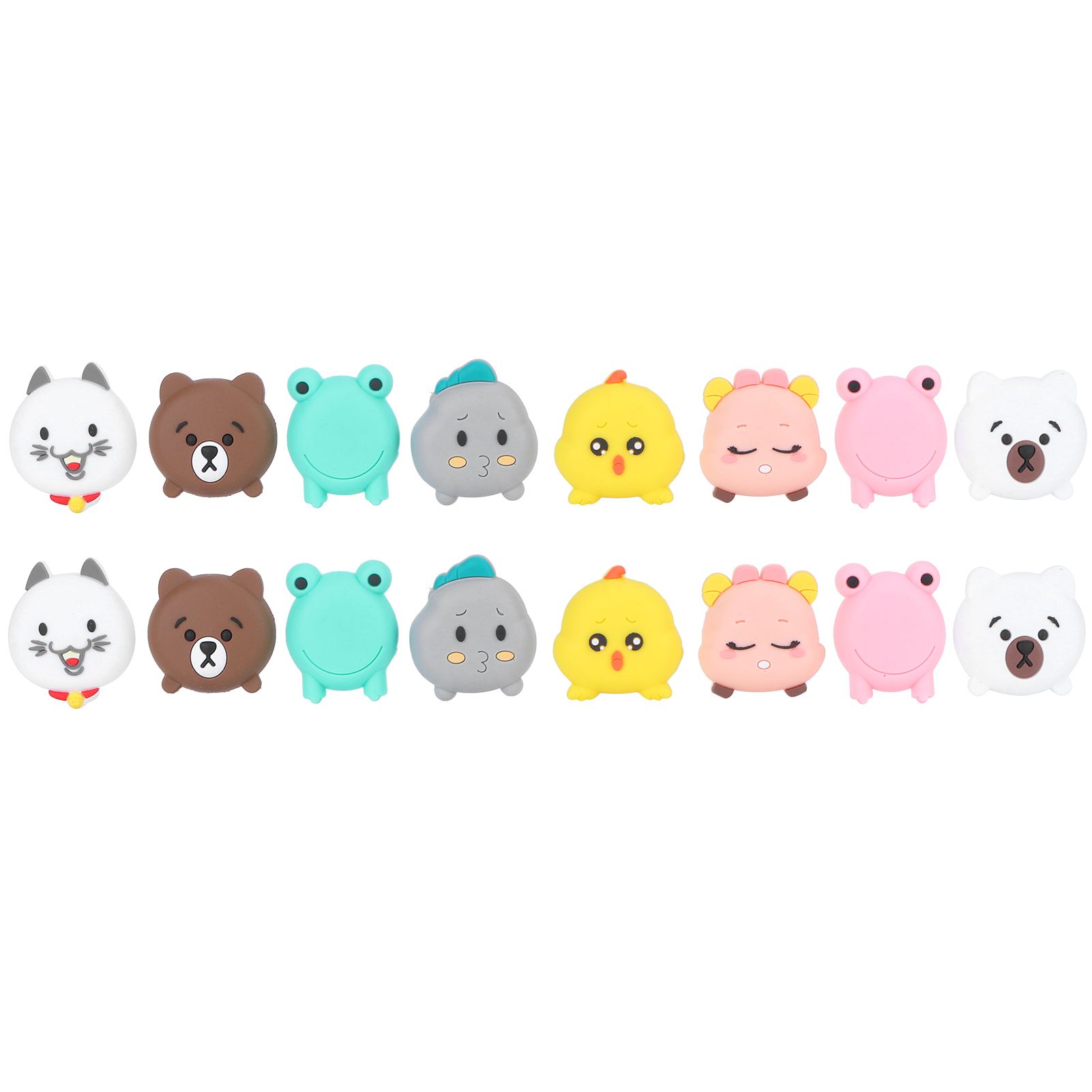 16pcs Silicone Self Adhesive Cartoon Door Stopper Wall Protectors Door Handle view 2