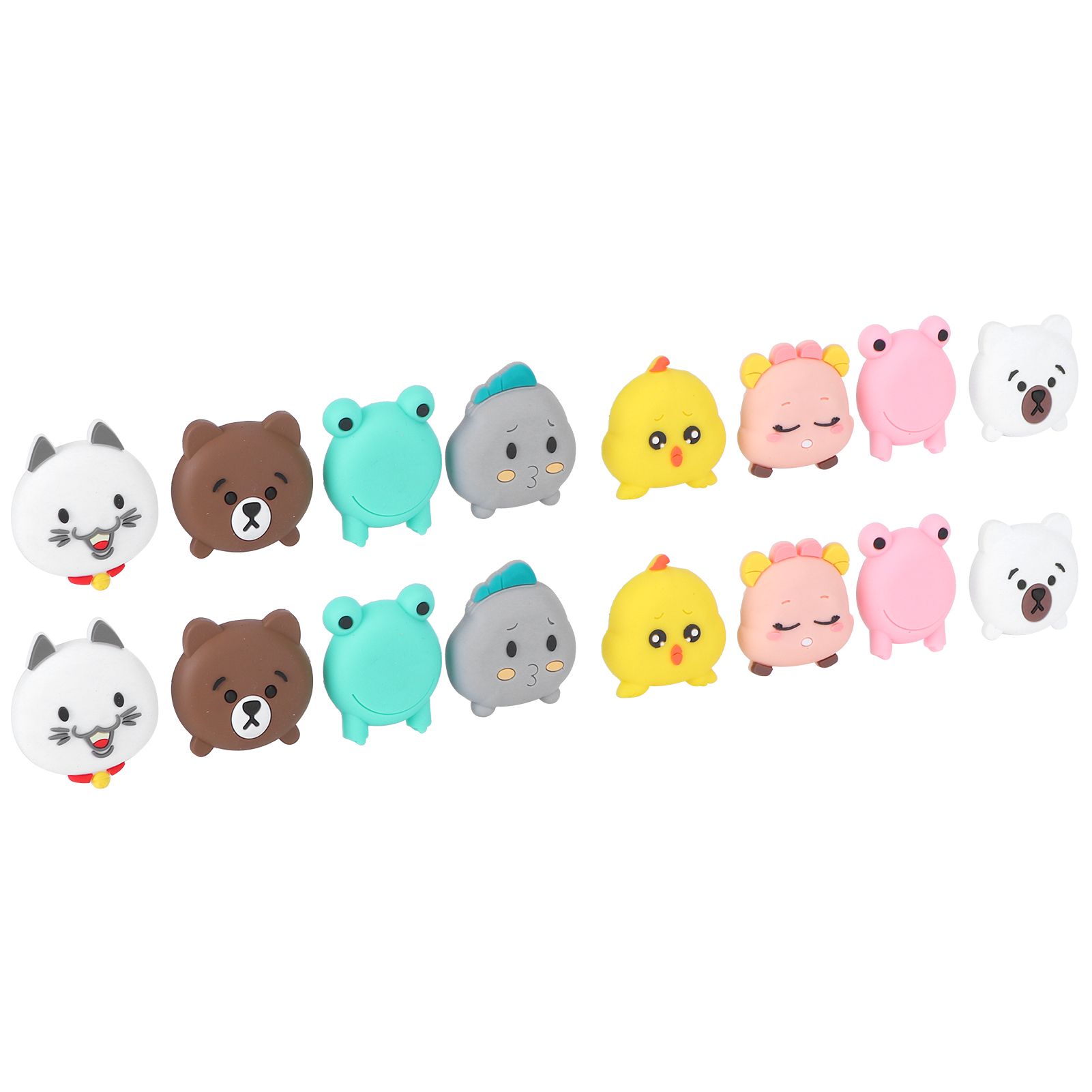 16pcs Silicone Self Adhesive Cartoon Door Stopper Wall Protectors Door Handle view 3