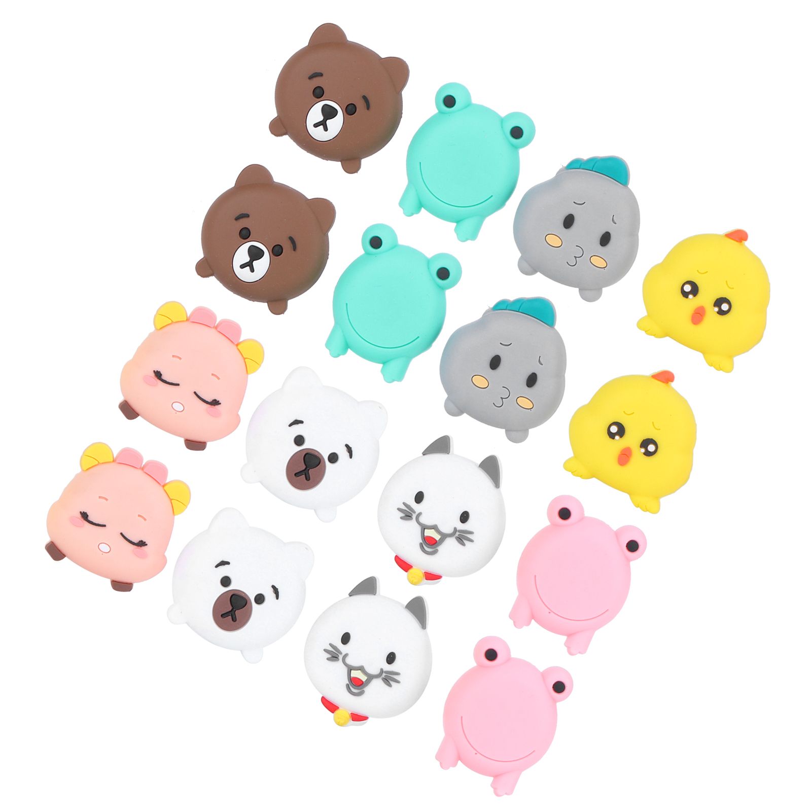 16pcs Silicone Self Adhesive Cartoon Door Stopper Wall Protectors Door Handle view 4
