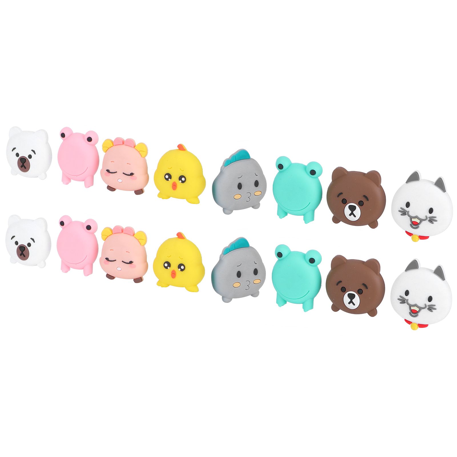 16pcs Silicone Self Adhesive Cartoon Door Stopper Wall Protectors Door Handle view 5