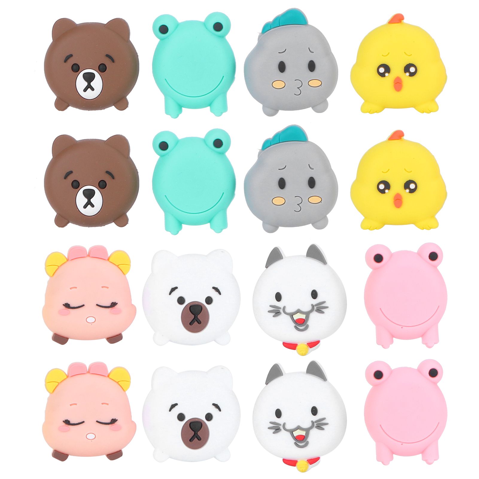 16pcs Silicone Self Adhesive Cartoon Door Stopper Wall Protectors Door Handle view 6