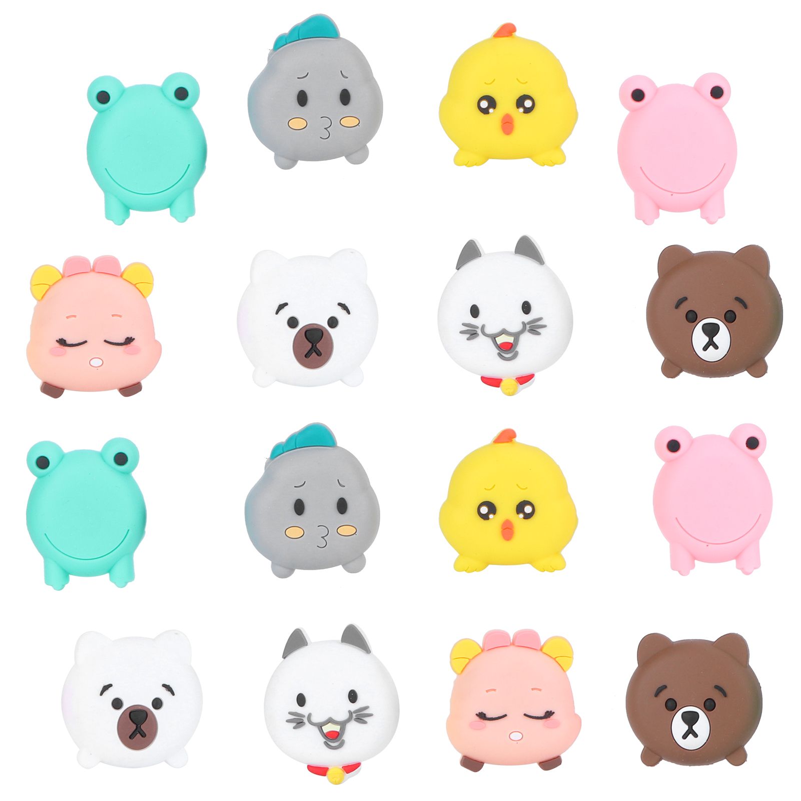 16pcs Silicone Self Adhesive Cartoon Door Stopper Wall Protectors Door Handle view 7