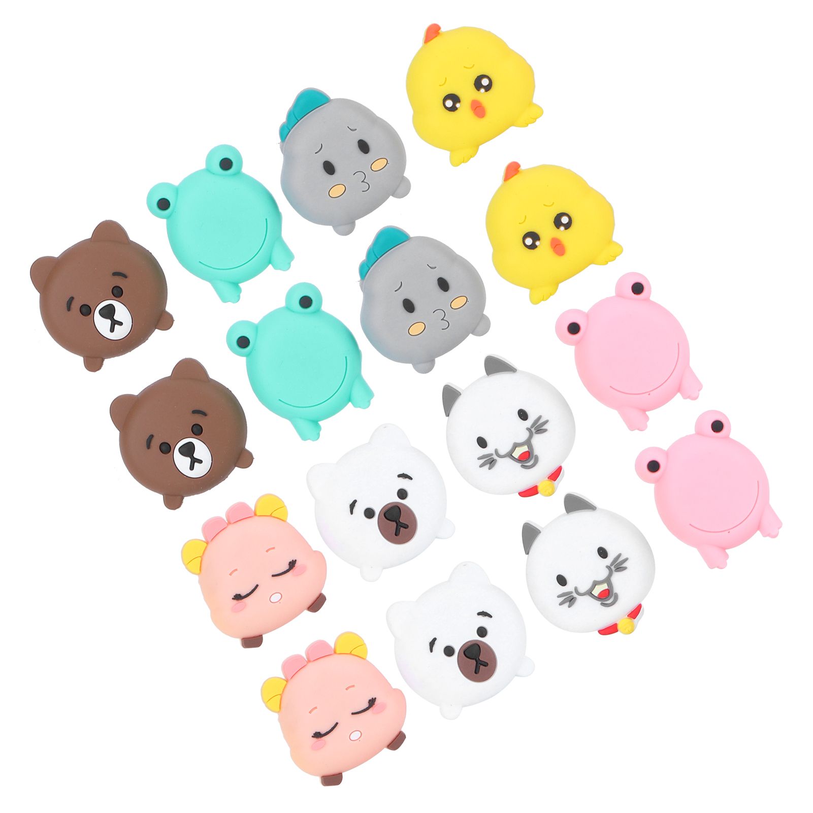 16pcs Silicone Self Adhesive Cartoon Door Stopper Wall Protectors Door Handle view 8