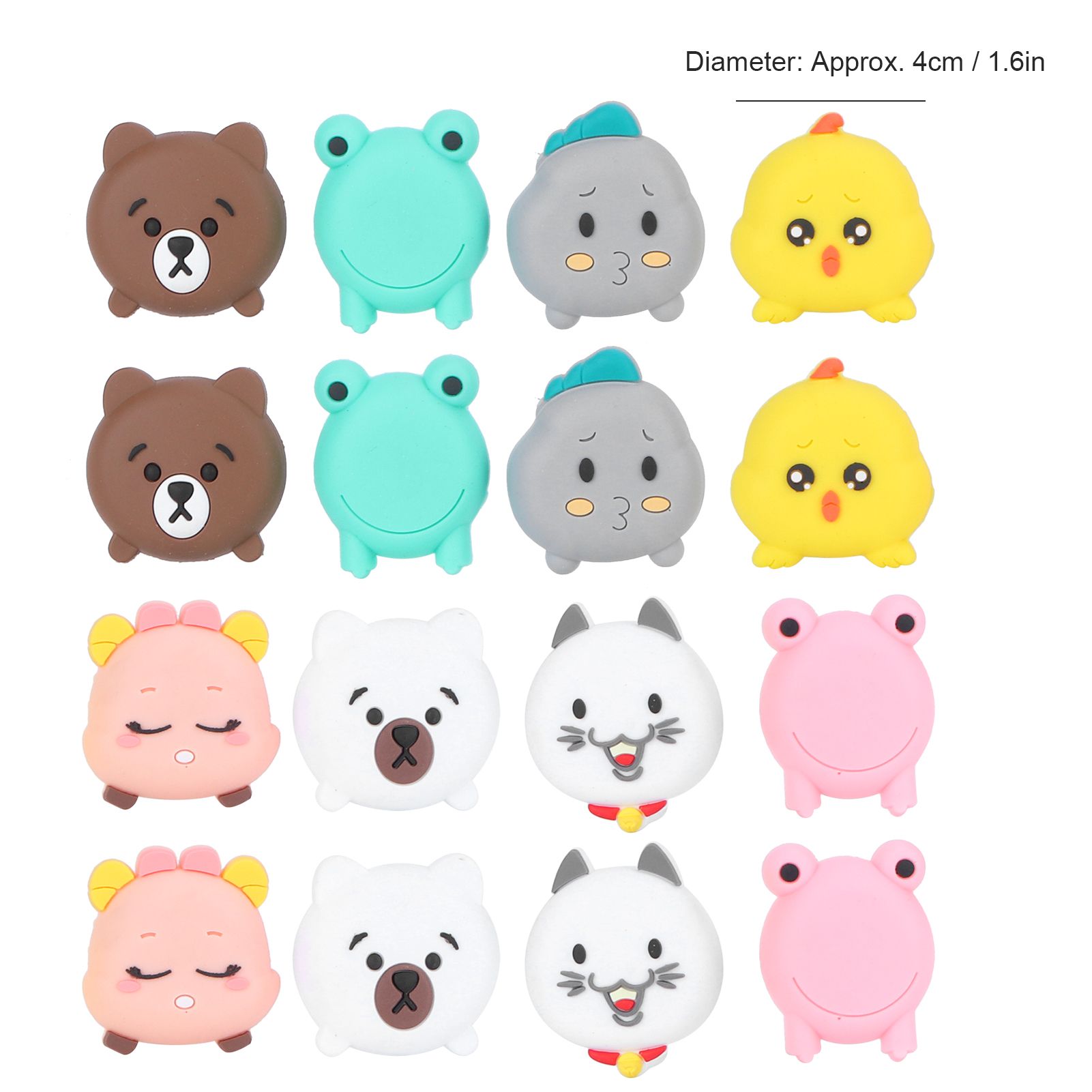 16pcs Silicone Self Adhesive Cartoon Door Stopper Wall Protectors Door Handle view 11