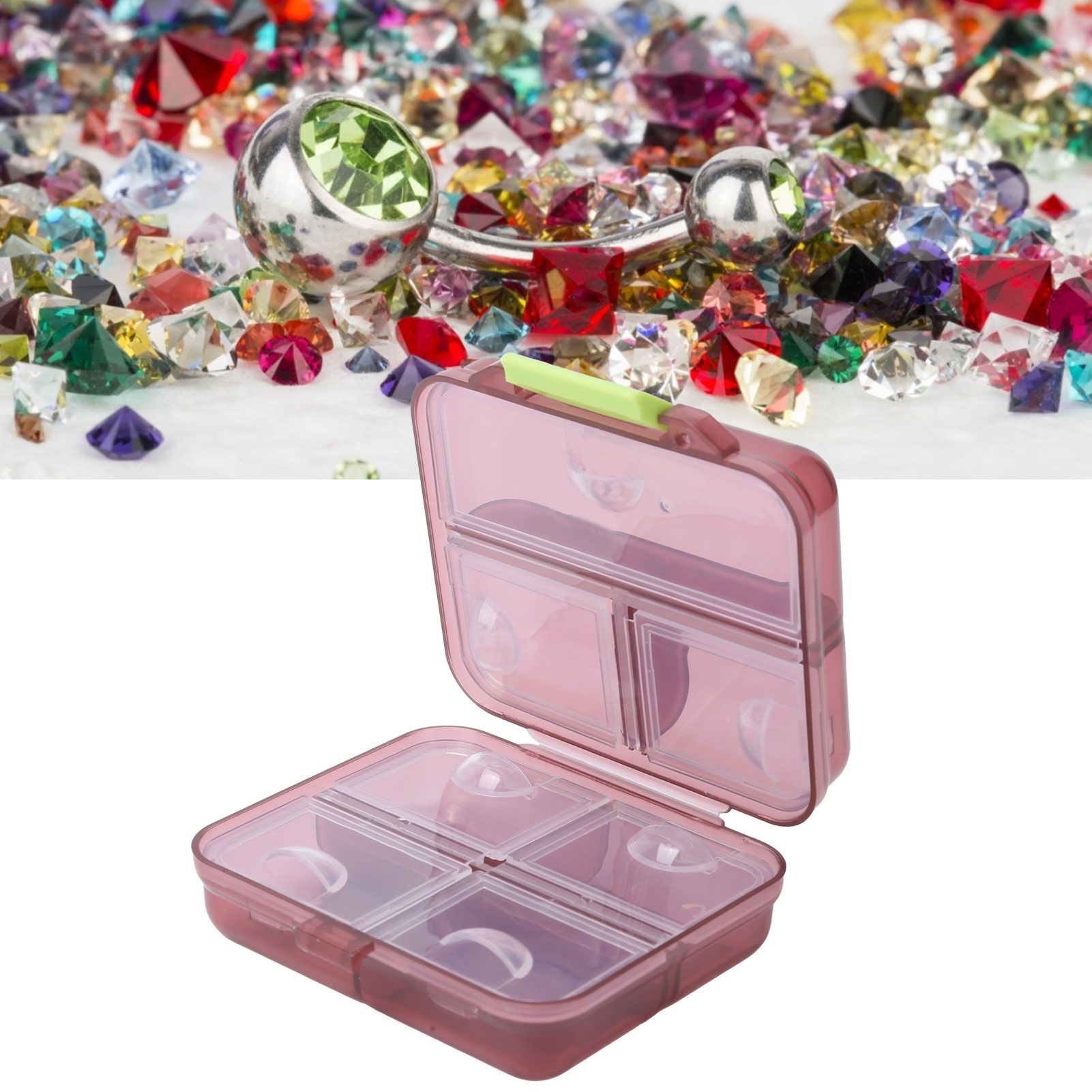 Portable Pill Organizer Storage Container Case 7 Grids Subpackage W/Sealing view 10