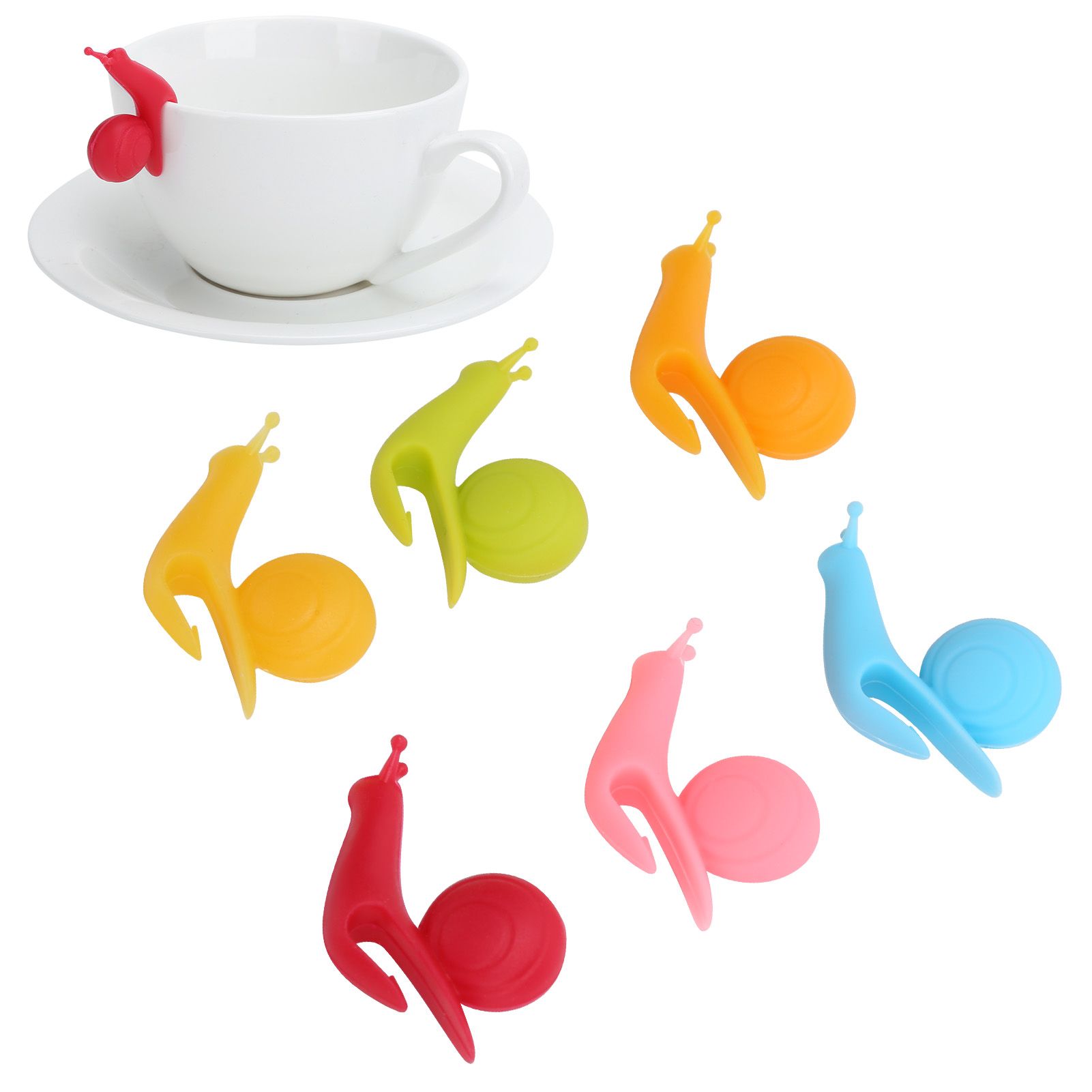 10Bag Snail Silicone Tea Maker Cup Edge Pendant Tea Bag Holder Distinguishing view 10