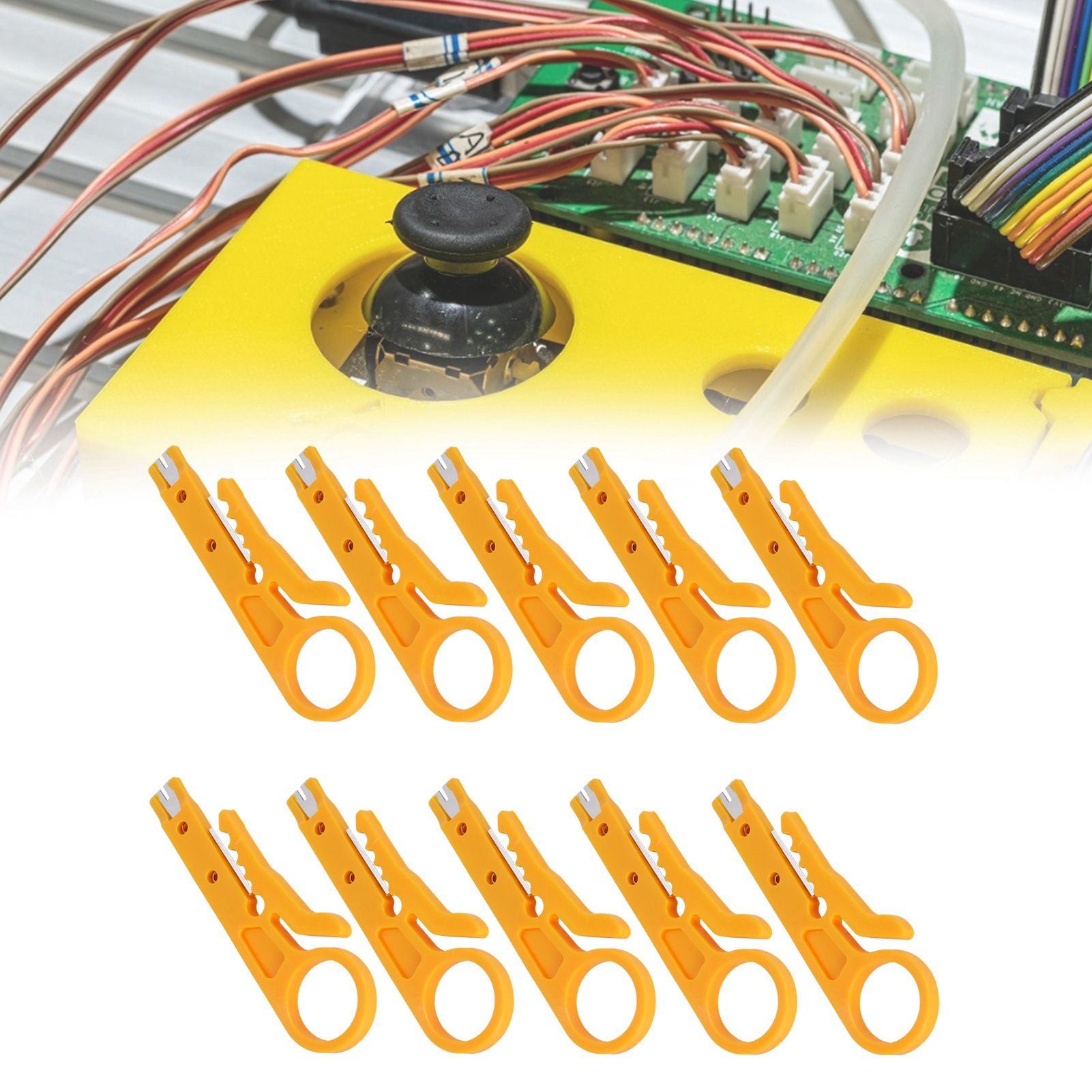 10Pcs Wire Stripper Multipurpose Mini Cable Crimping Stripping Pliers Tool for view 11