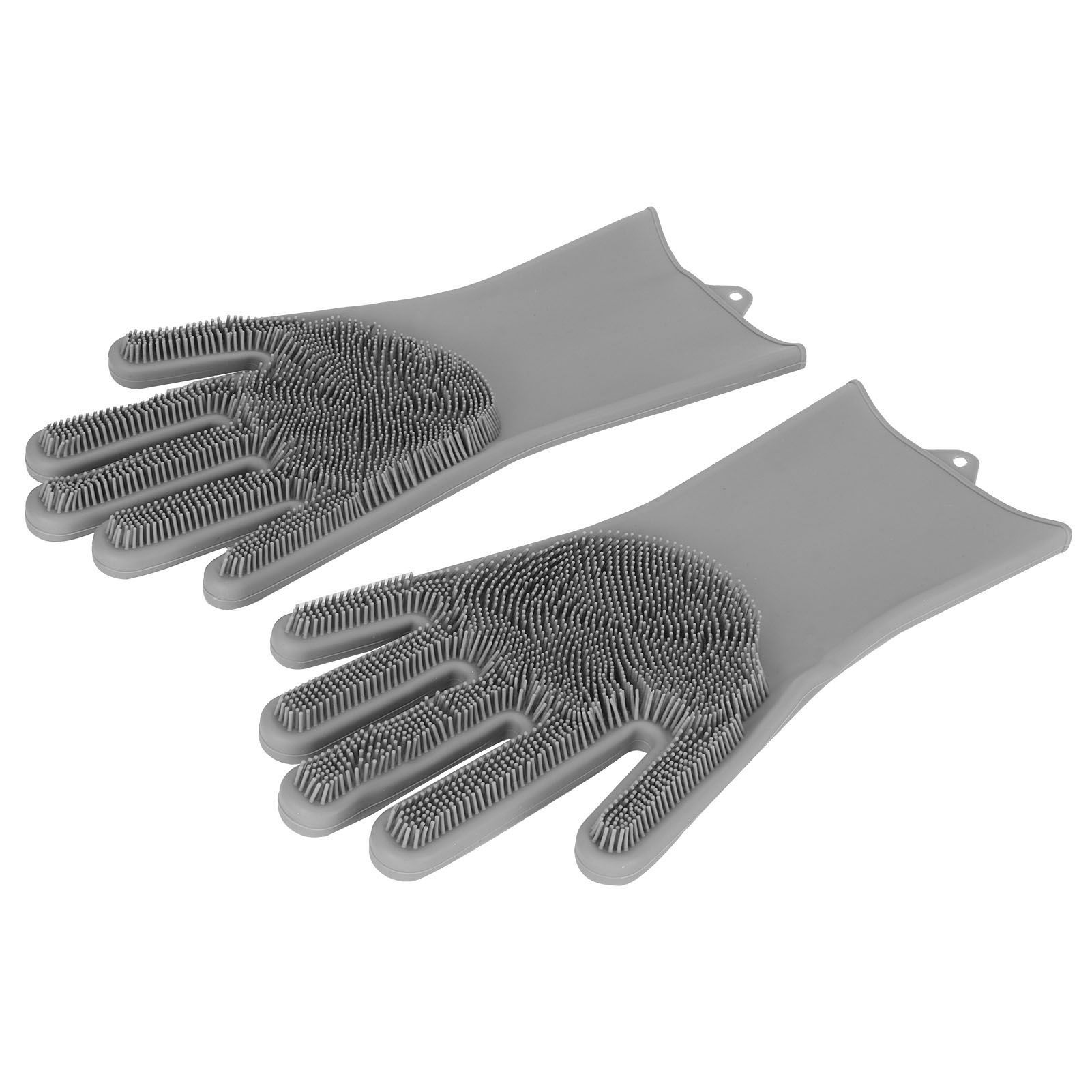 1 Pair Silicone Dishwashing Gloves Household Kitchen Waterproof OilProof