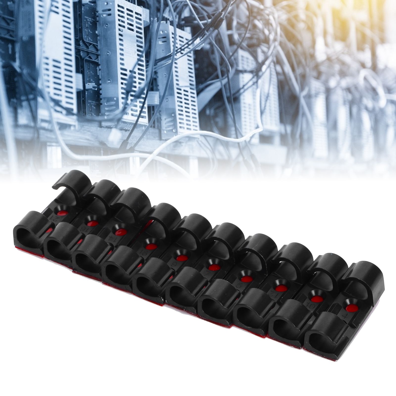 20Pcs Wire Clamp Self adhesive Line Cable Clip Buckle Fastener Desktop view 9