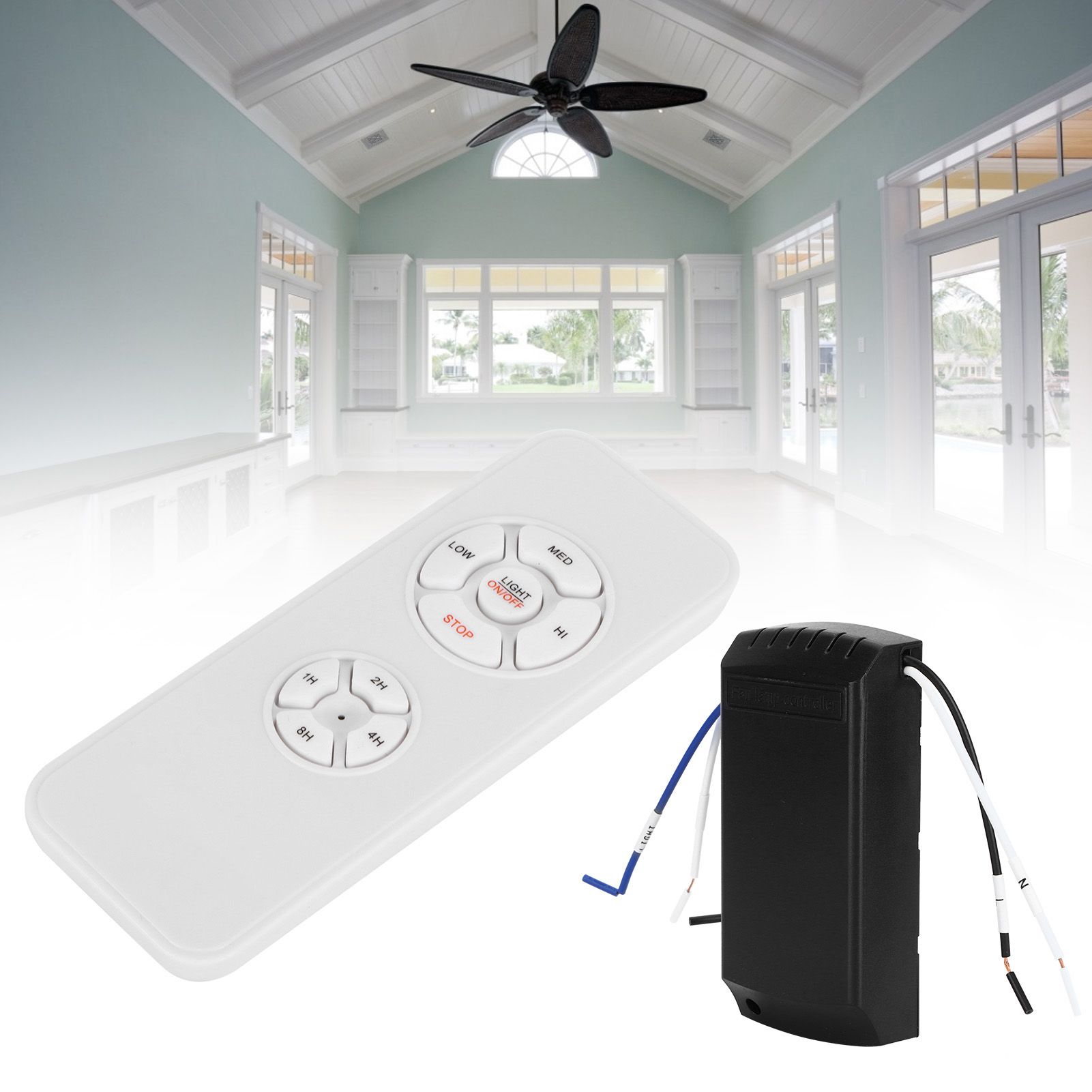 220V Wireless Ceiling Fan Lamp Remote Control Kit with Receiver Timing Switch view 10