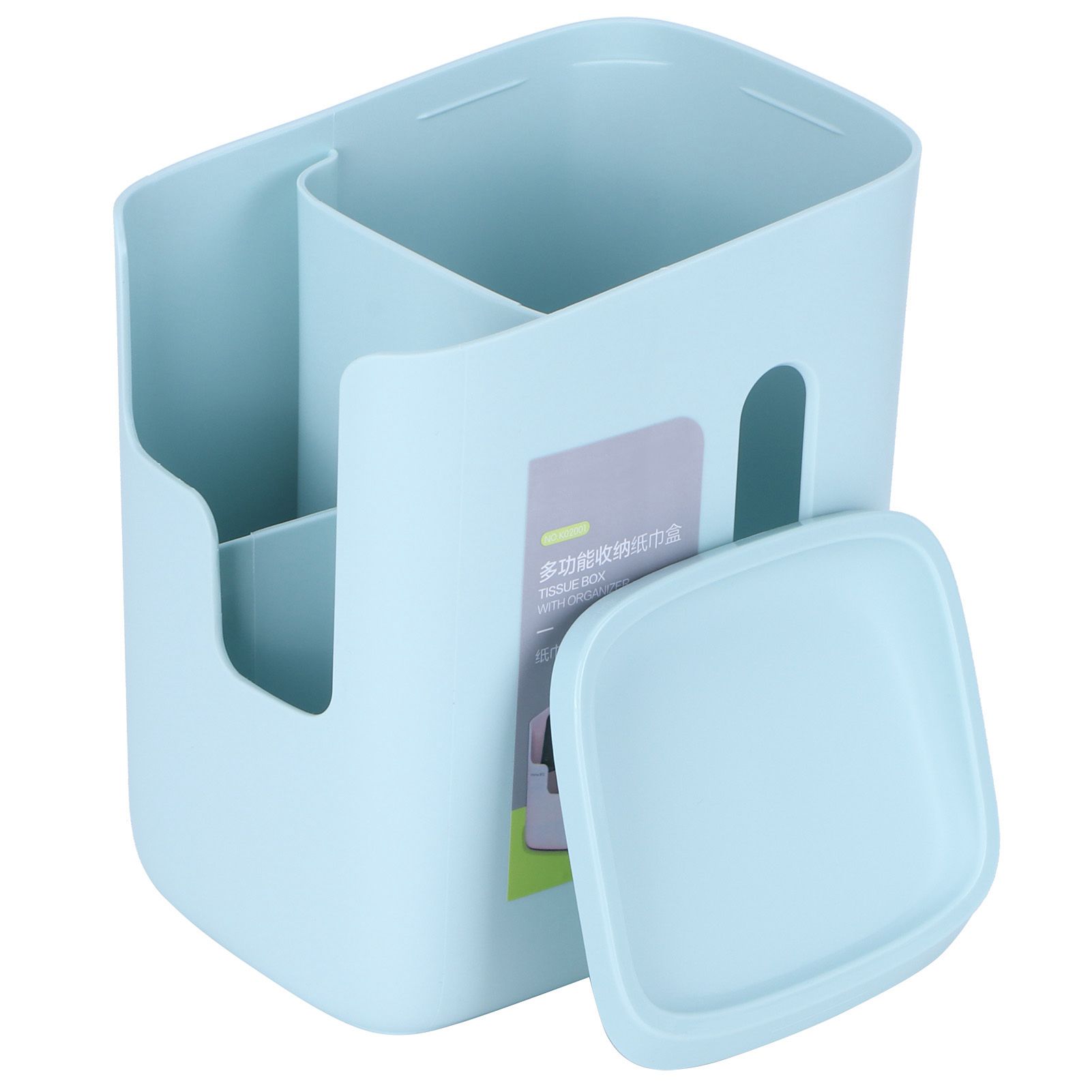 Multifunctional Tissue Box Holder Desktop Storage Box Organizer for Home view 4