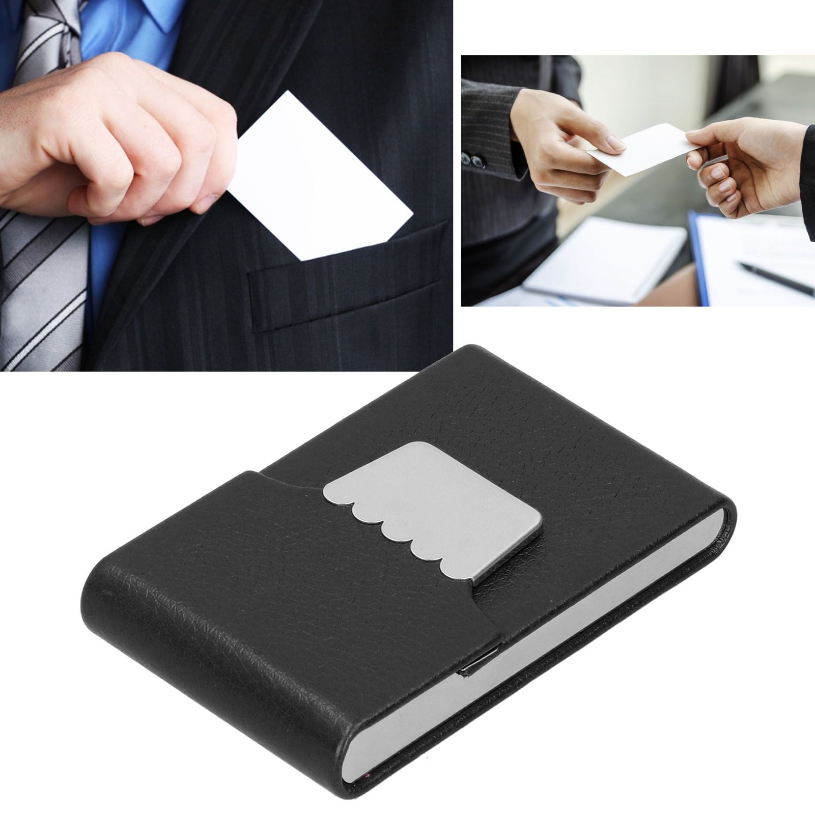 Business Card Holder Cigarette Case Stainless Steel Credit Card Carrier view 11