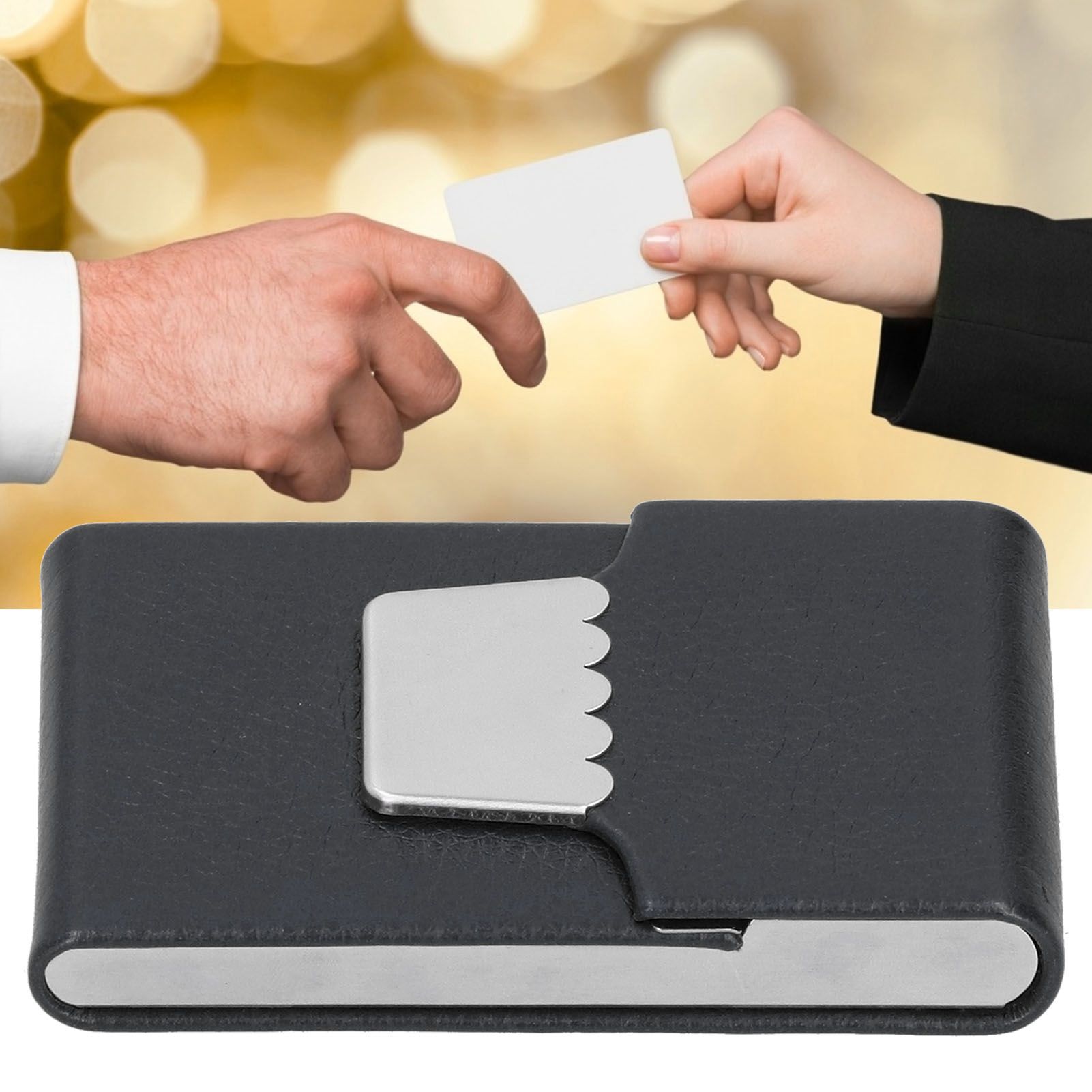 Business Card Holder Cigarette Case Stainless Steel Credit Card Carrier view 12