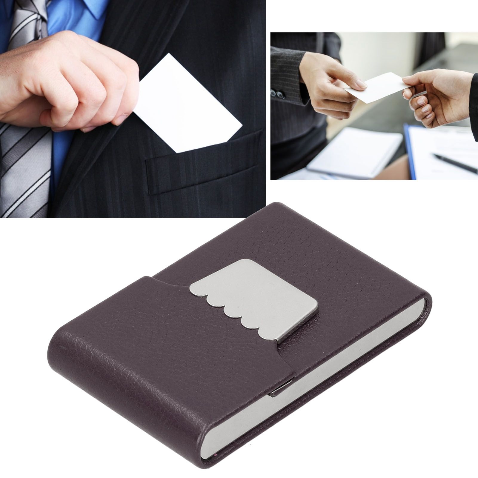 Business Card Holder Cigarette Case Stainless Steel Credit Card Carrier view 11