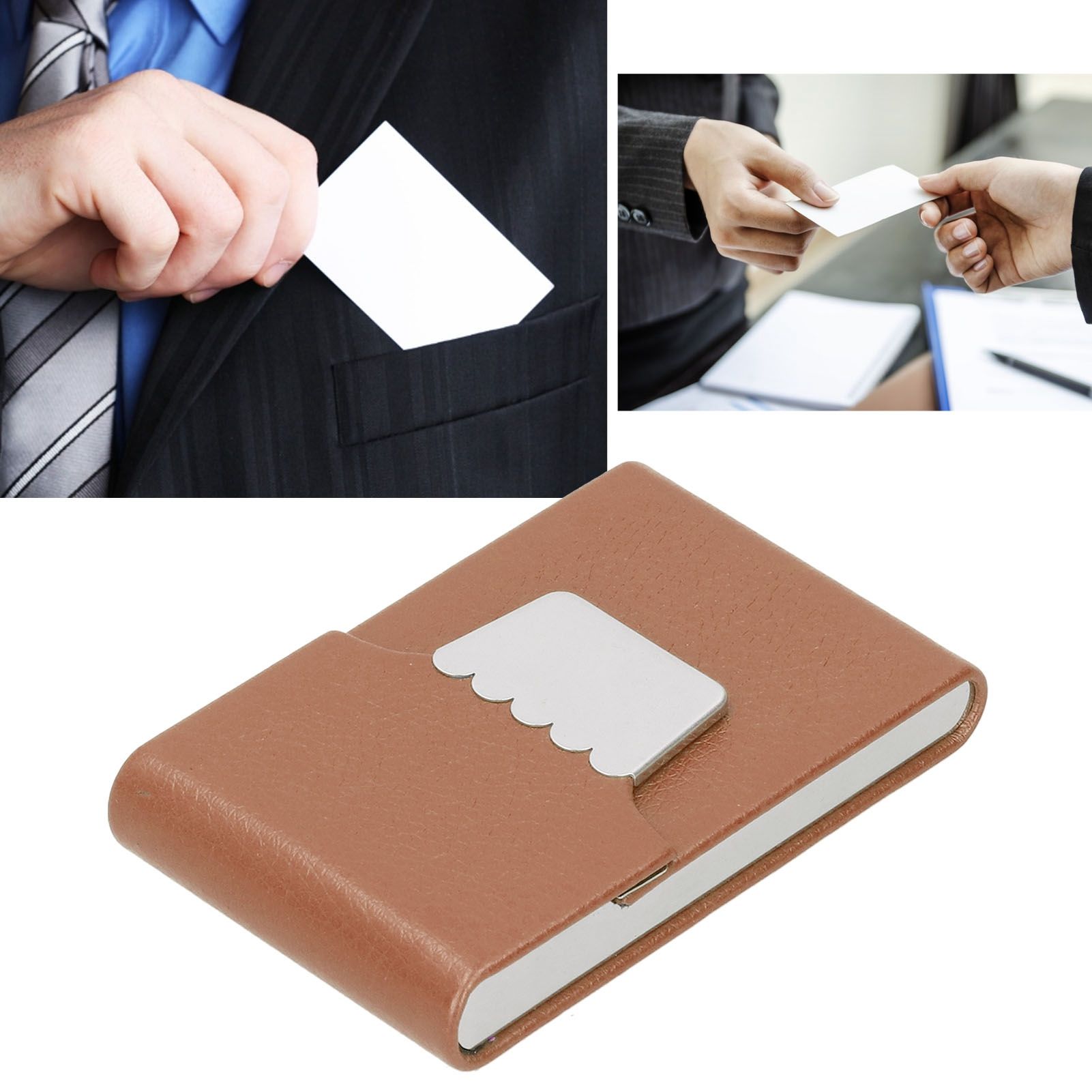 Business Card Holder Cigarette Case Stainless Steel Credit Card Carrier view 11