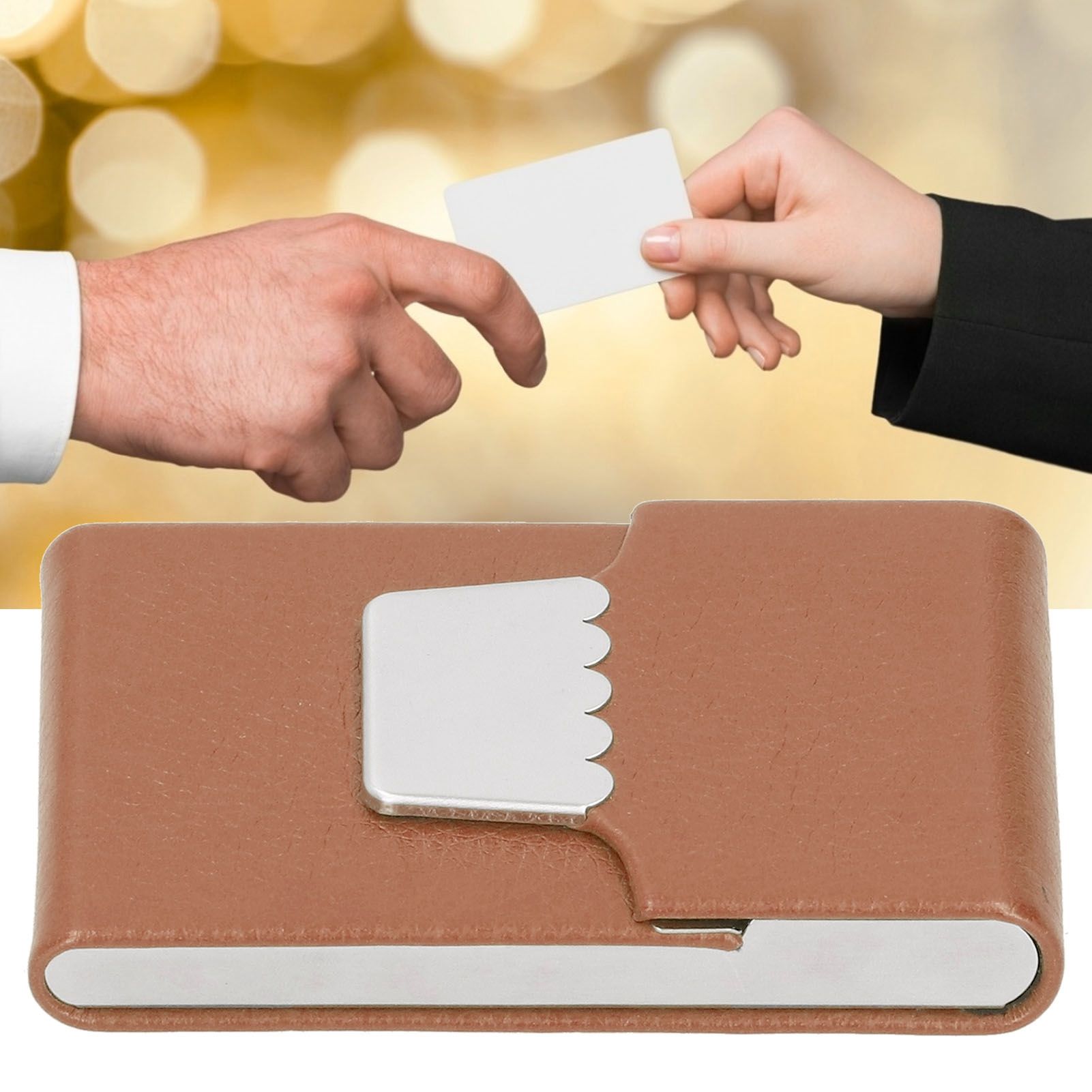 Business Card Holder Cigarette Case Stainless Steel Credit Card Carrier view 12