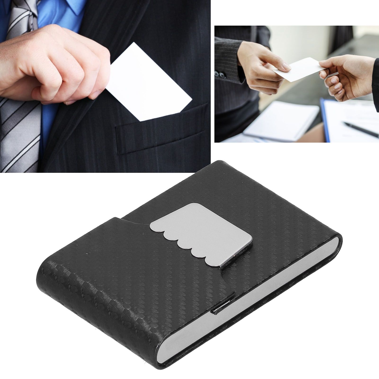 Business Card Holder Cigarette Case Stainless Steel Credit Card Carrier view 11