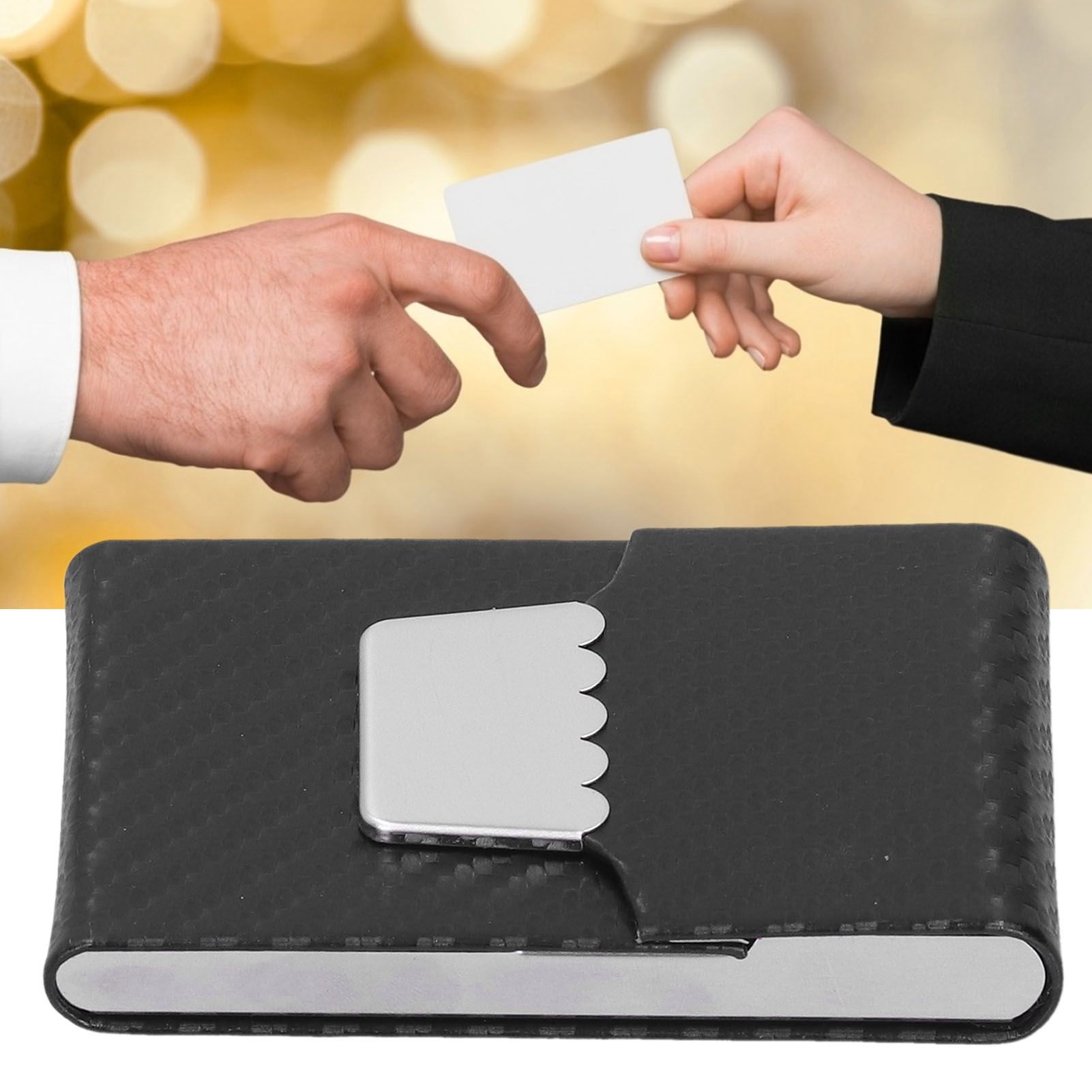 Business Card Holder Cigarette Case Stainless Steel Credit Card Carrier view 12