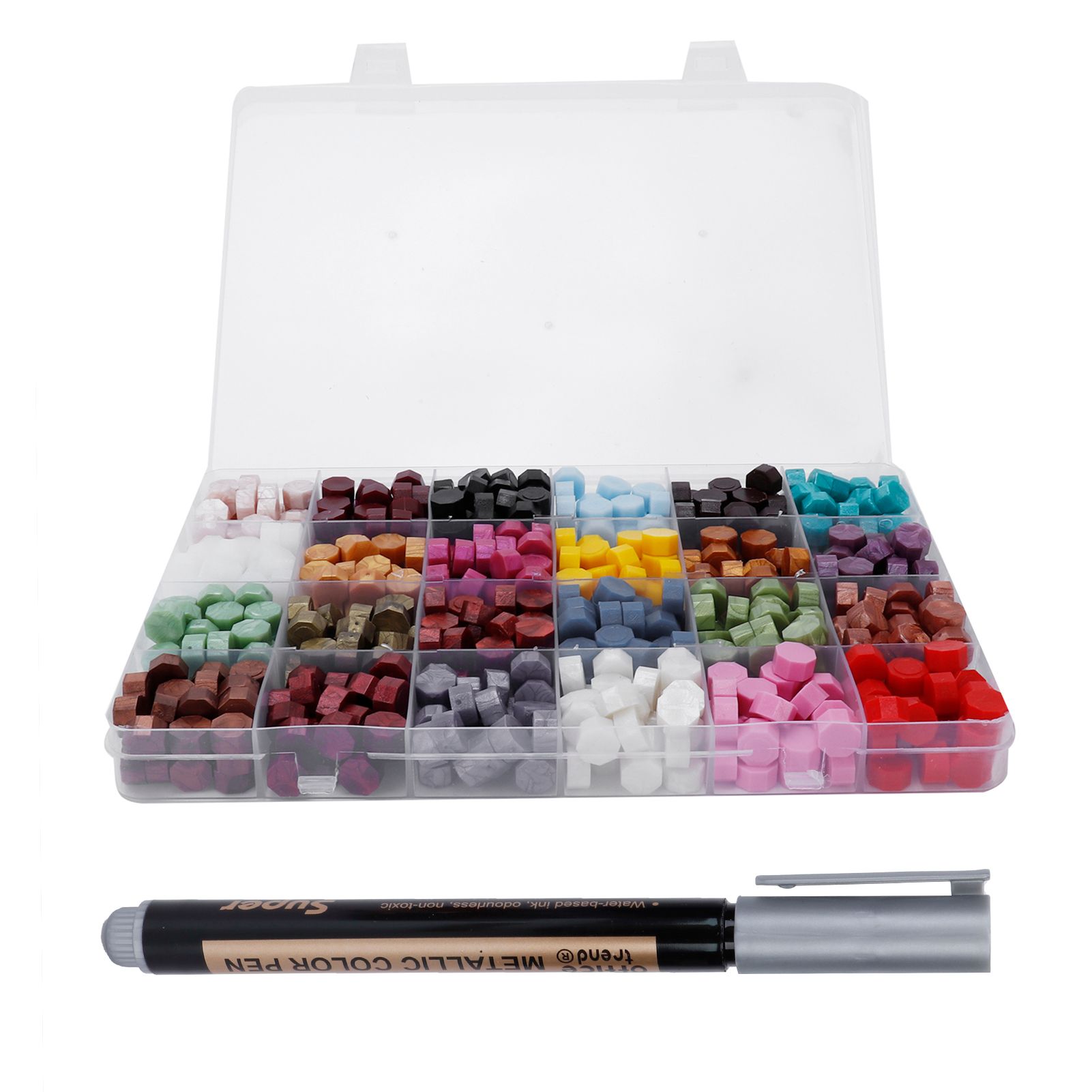 24 Colors Sealing Wax Beads Melting Spoon Sealing Stamp for DIY Crafts Decoration view 8