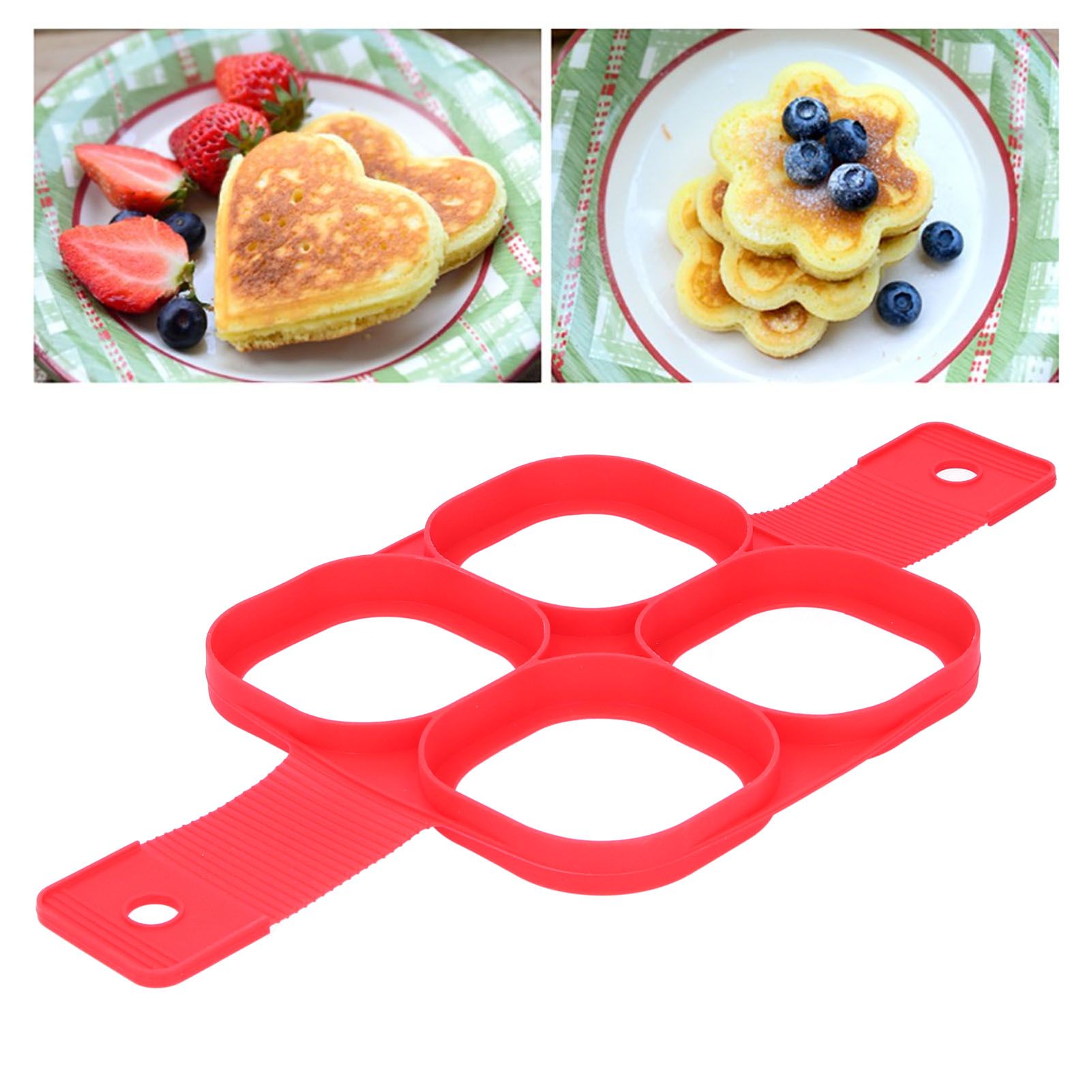 Reusable Egg Mold Reusable Red Non Stick Pancake Egg Maker Mould Cooking view 11