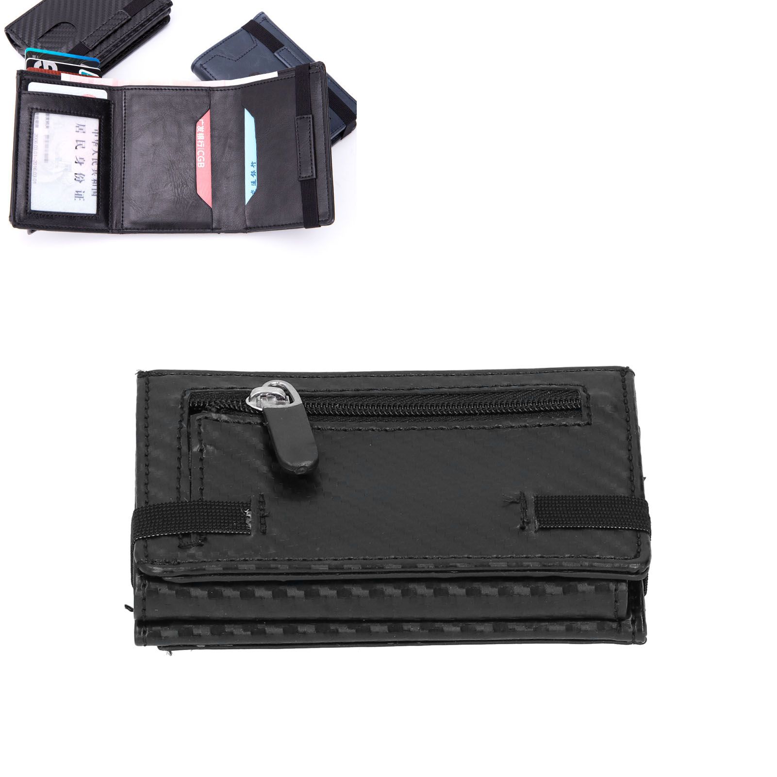 Multi Functional Business Card Holder Antimagnetic Anti Theft Credit Card Case view 12