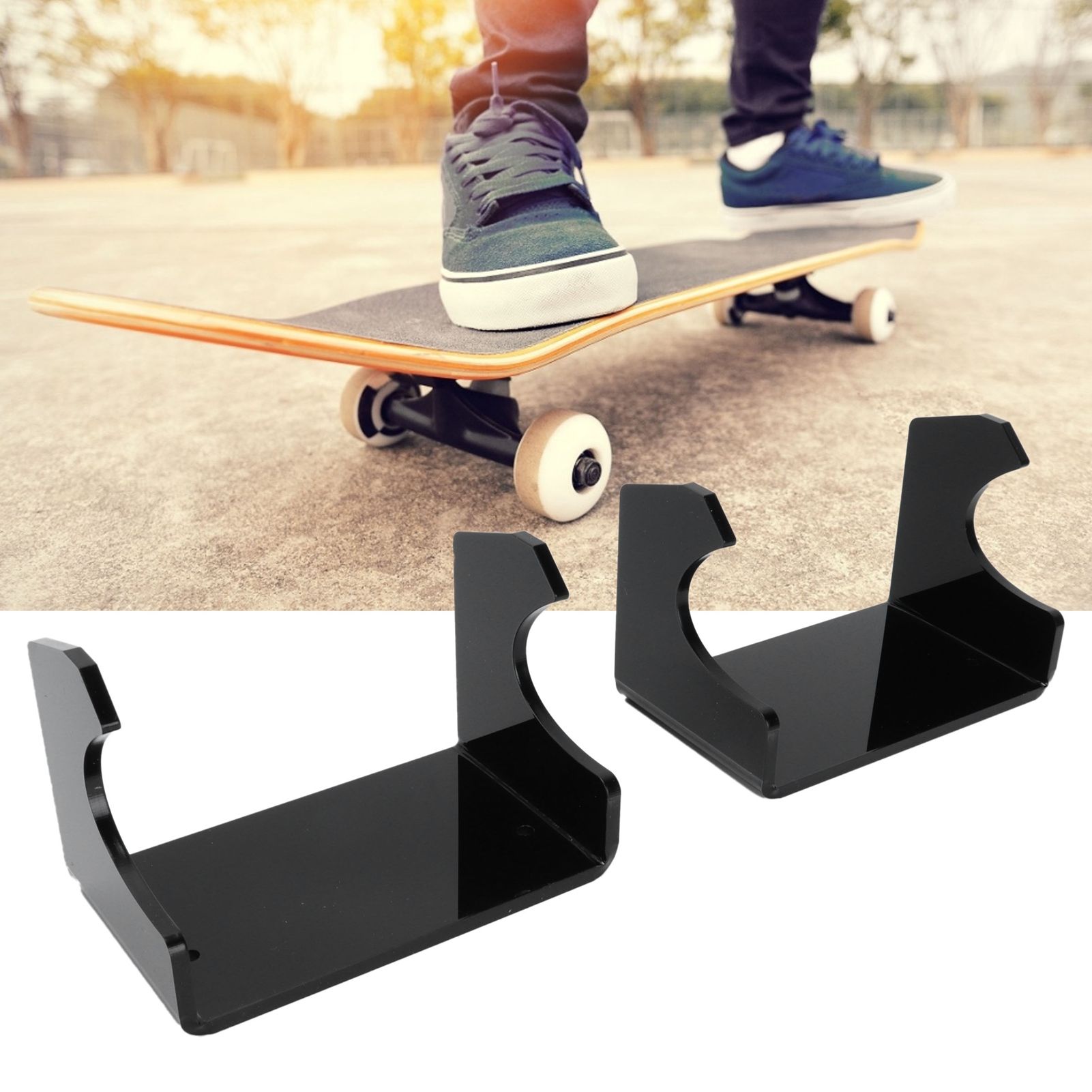 2PCS Long Skateboards Storage Rack Longboard Wall Hanging Holder for Bedroom view 11