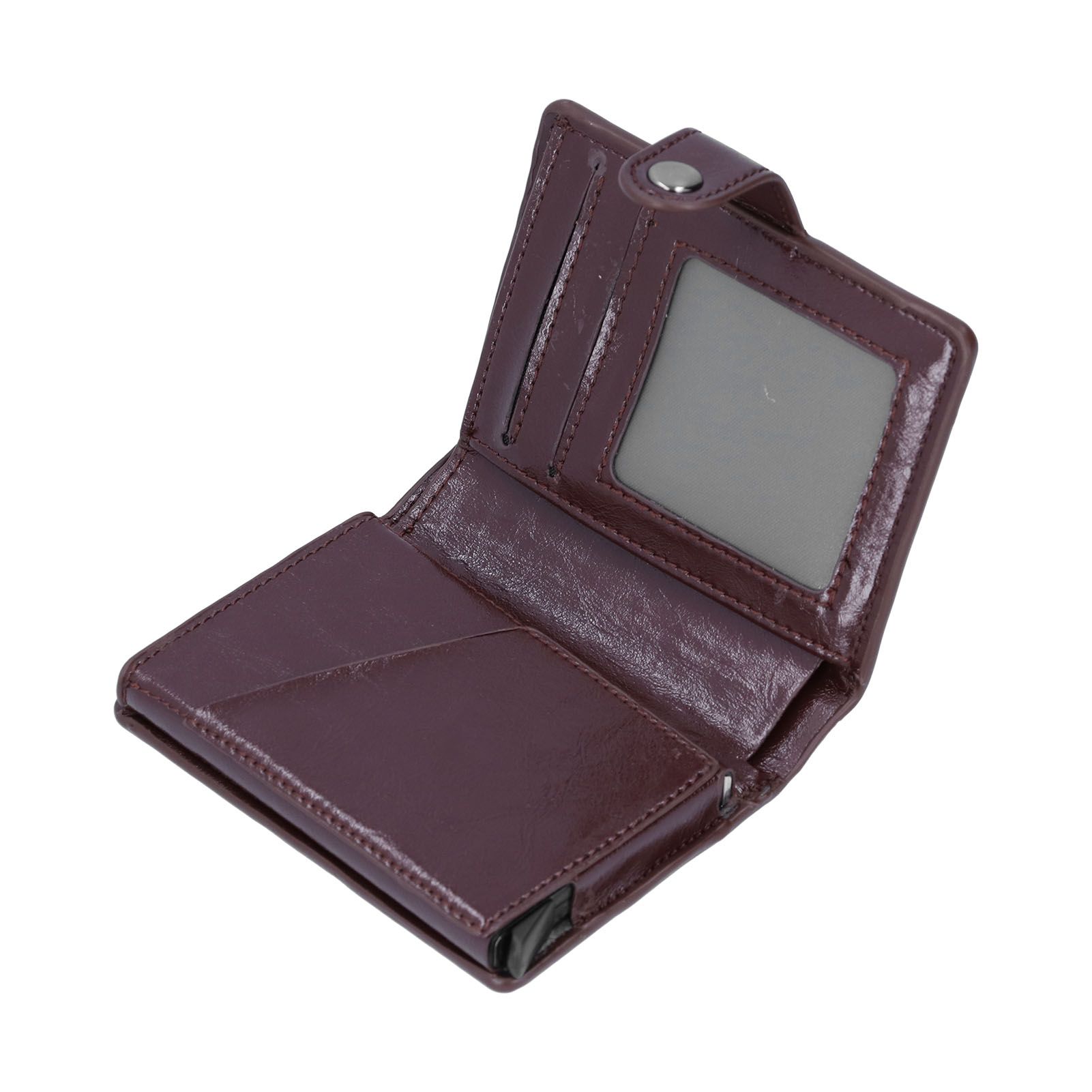 Credit Card Holder Wallet Portable Business Card Case Anti Theft Men Purse for view 6