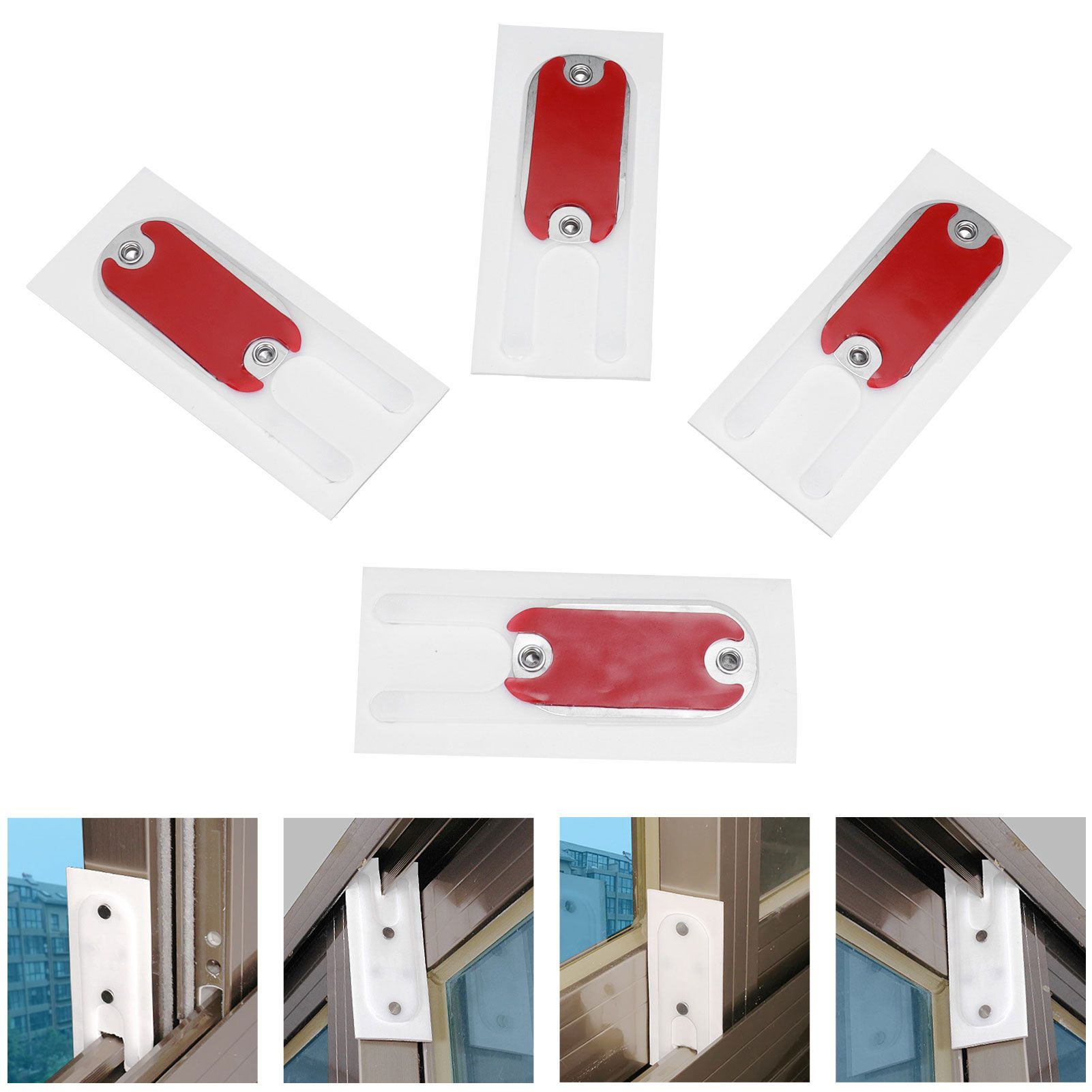 4Pcs SelfAdhesive Aluminum Alloy Wind Block Sliding Window Windshield and view 12
