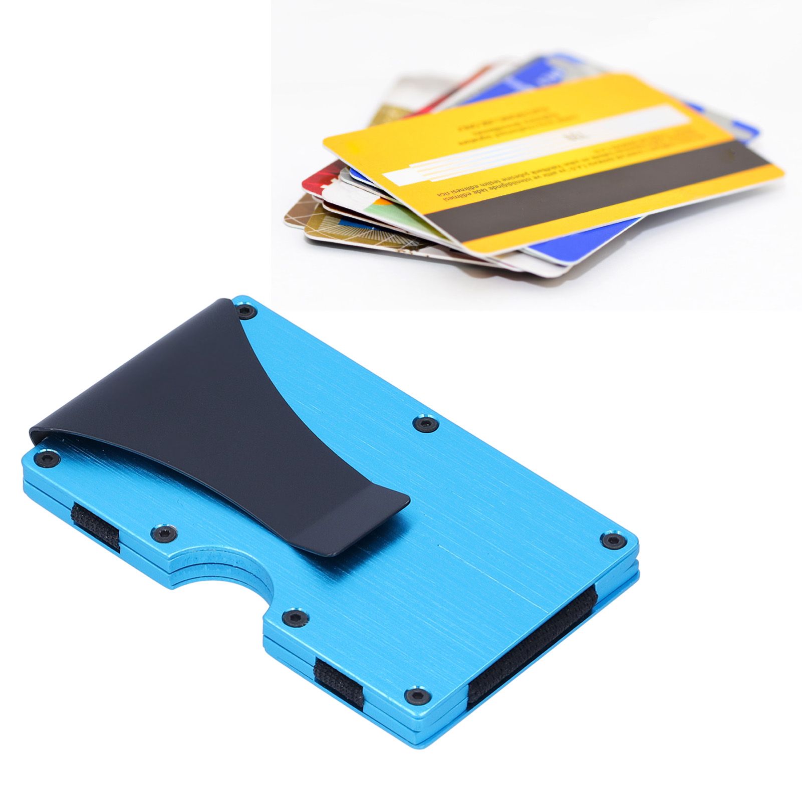 Fashion Slim Money Clip Business Card Holder Stainless Steel Card Box Men's view 11