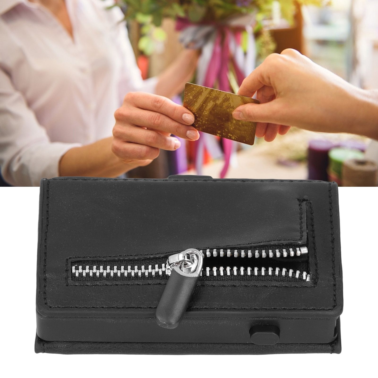Portable Business Card Holder Travel Credit Card Case Organizer for Men and view 11
