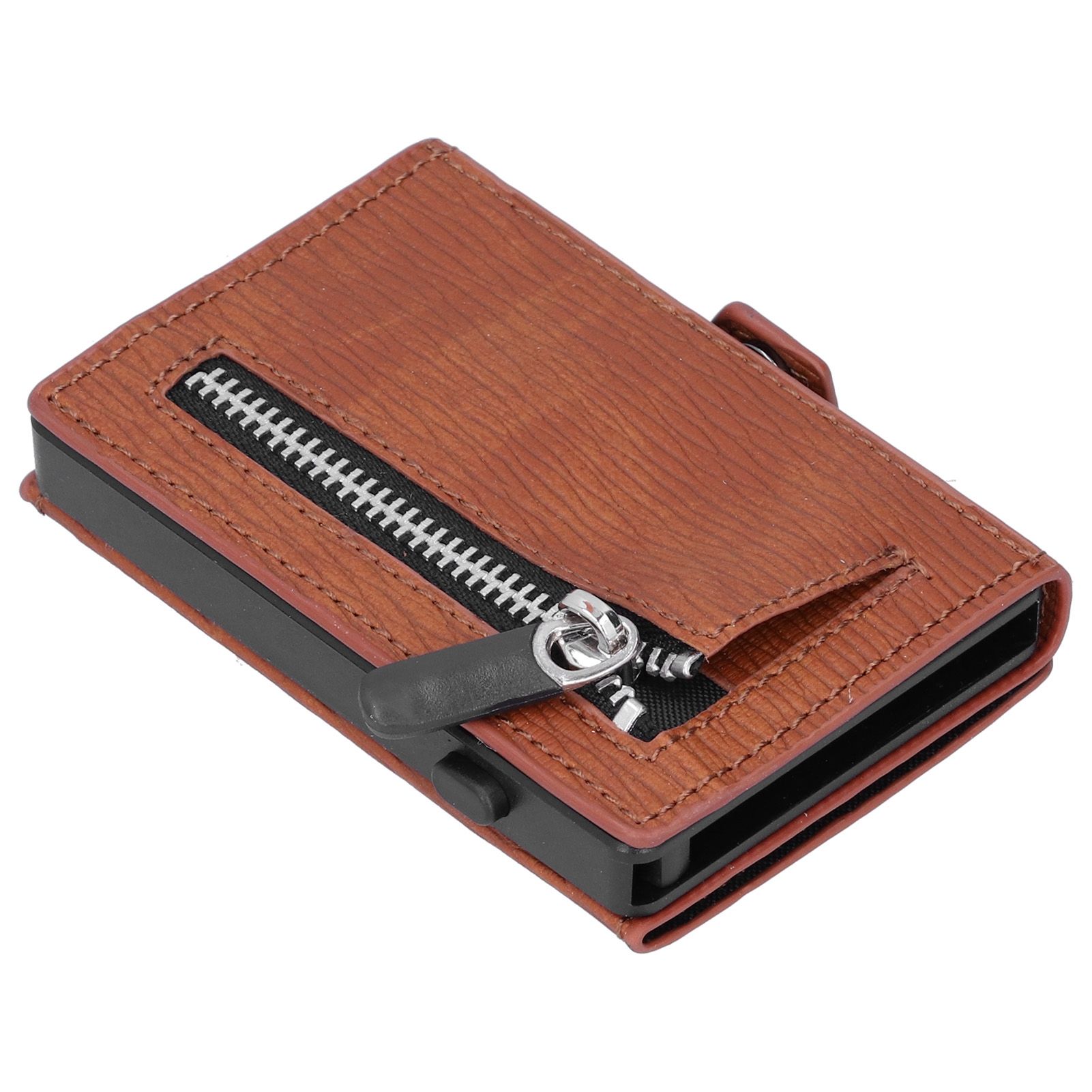Portable Business Card Holder Travel Credit Card Case Organizer for Men and view 5