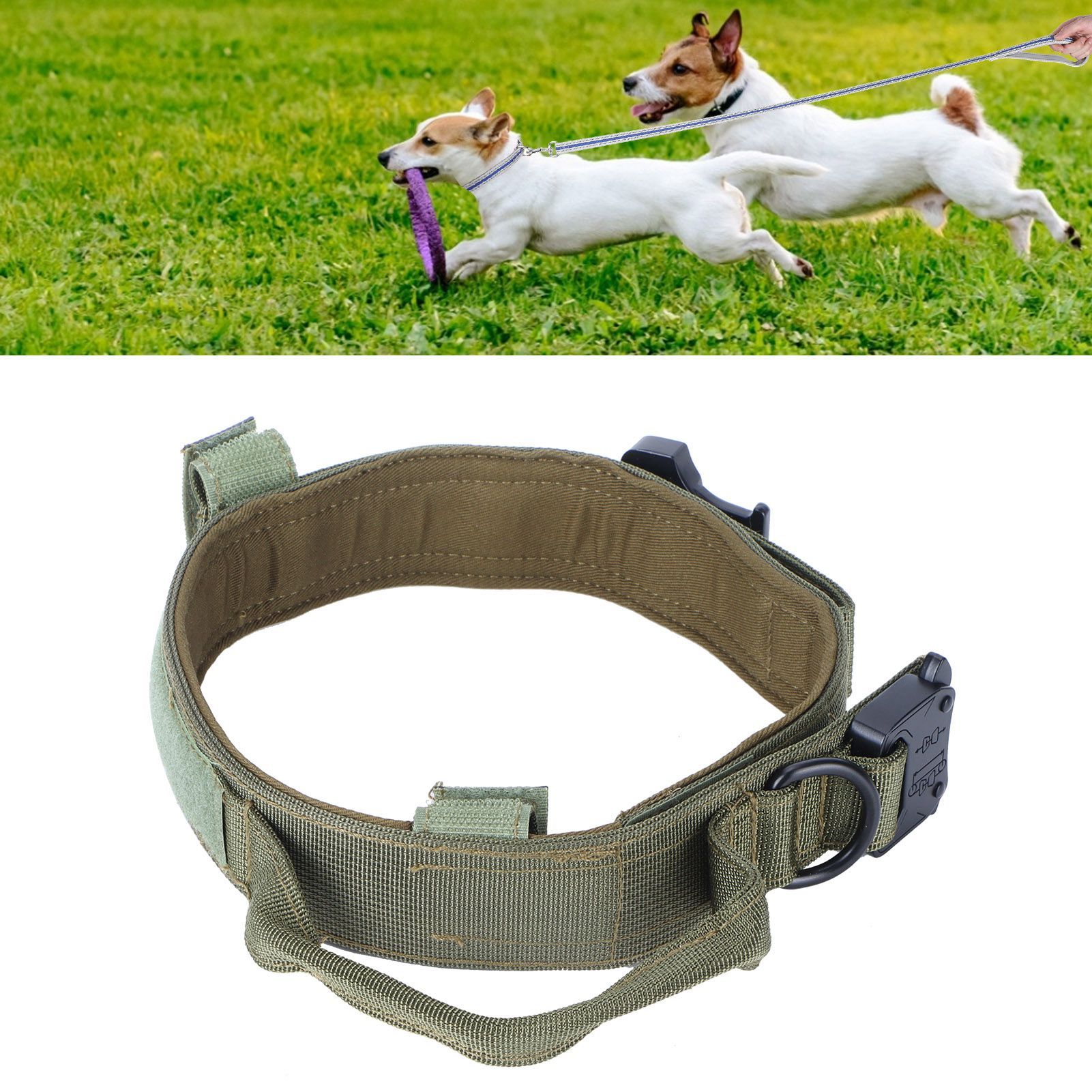 Pet Dog Collar Nylon Training Hunting Traction Collar with Steel Buckle Pet view 12