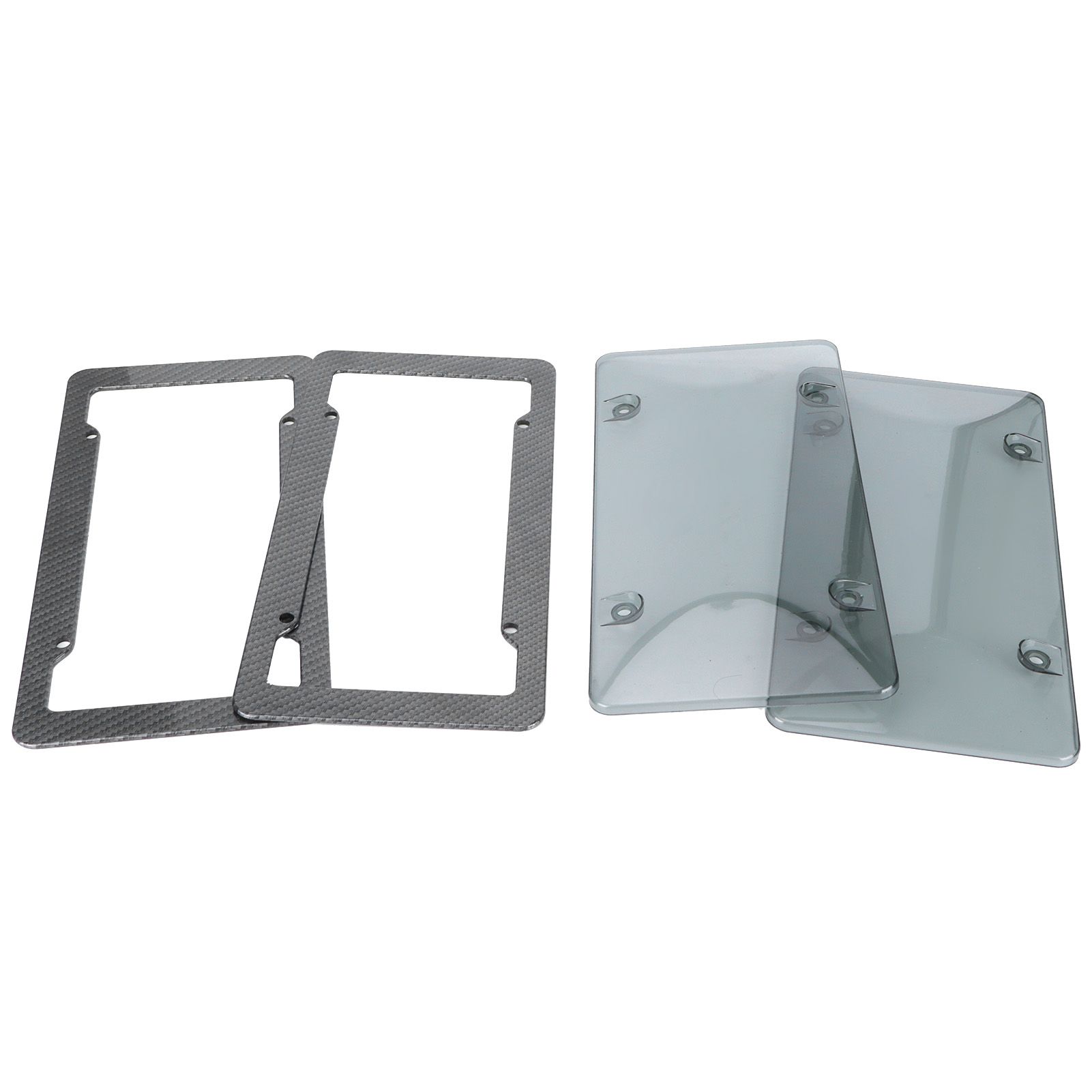Canada Standard Carbon Fiber Style License Plate Frames Protective Cover Kit view 4